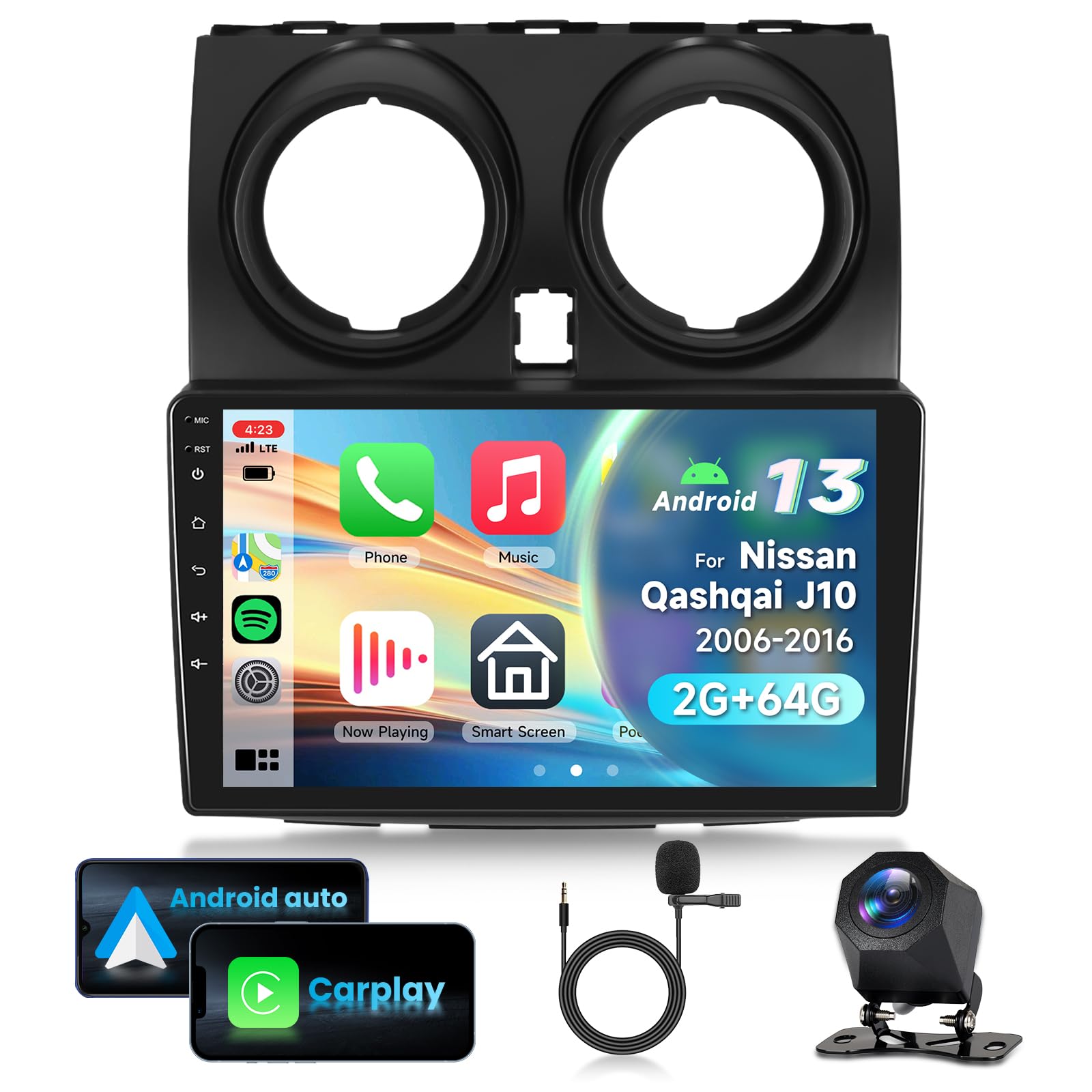 vechtel-qashqai-j10-2006-2016-autoradio-9-4-64g-carplay image 8