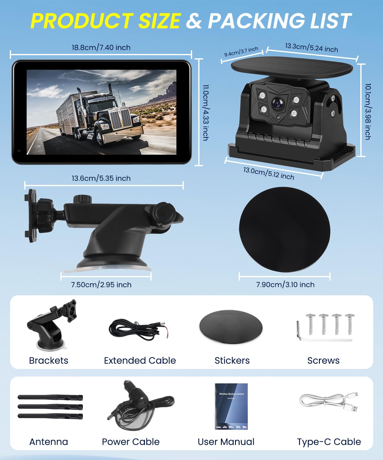 vechtel-cam-ra-recul-sans-fil-solaire-7-10000mah-ip68 image 7