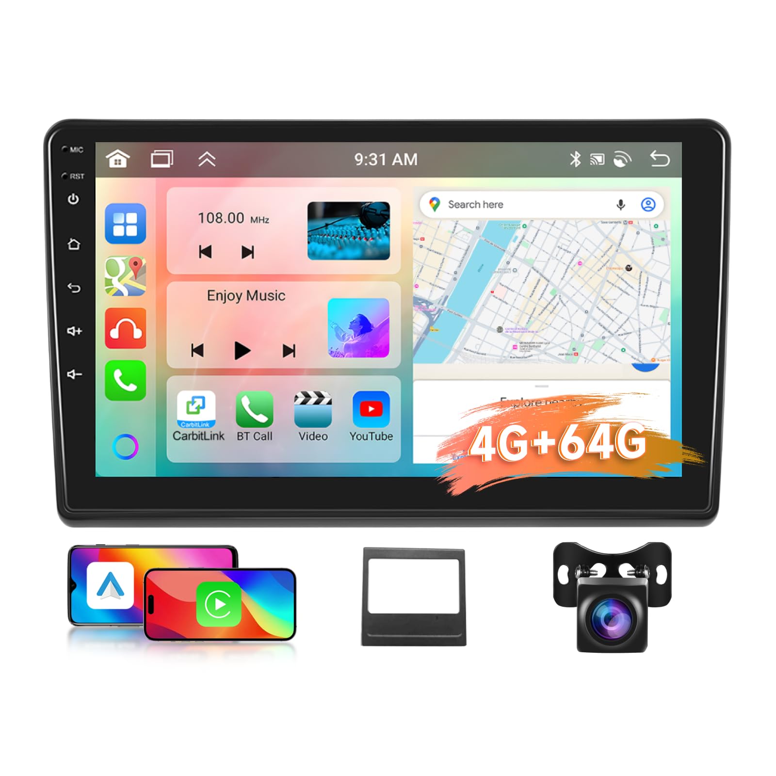 podofo-android-car-radio-autoradio-9-pouces-ducato-4-64-carplay image 1