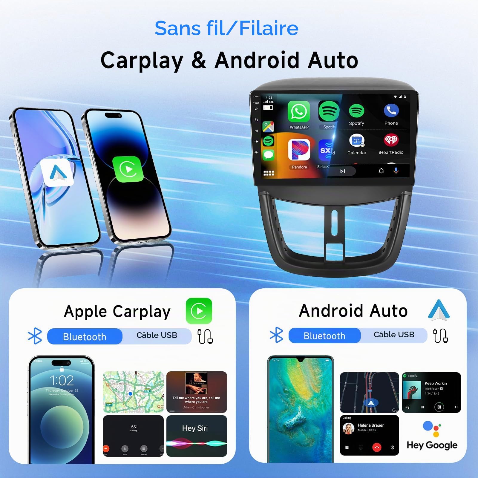 vechtel-autoradio-sp-cifique-peugeot-207-9-2g-64g-android-13 image 3