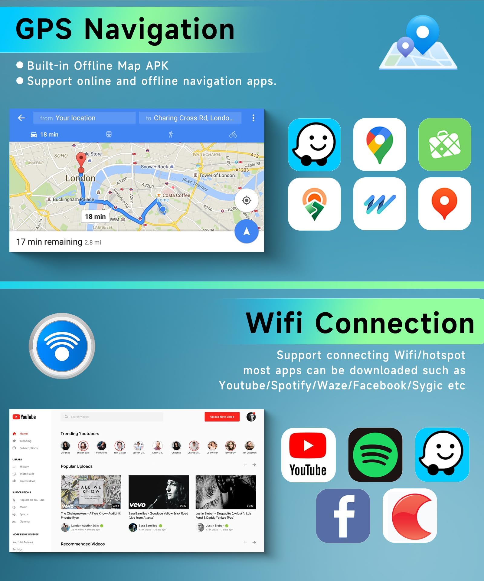 podofo-android-car-radio-10-1-autoradio-2-din-carplay-2-64-go image 4