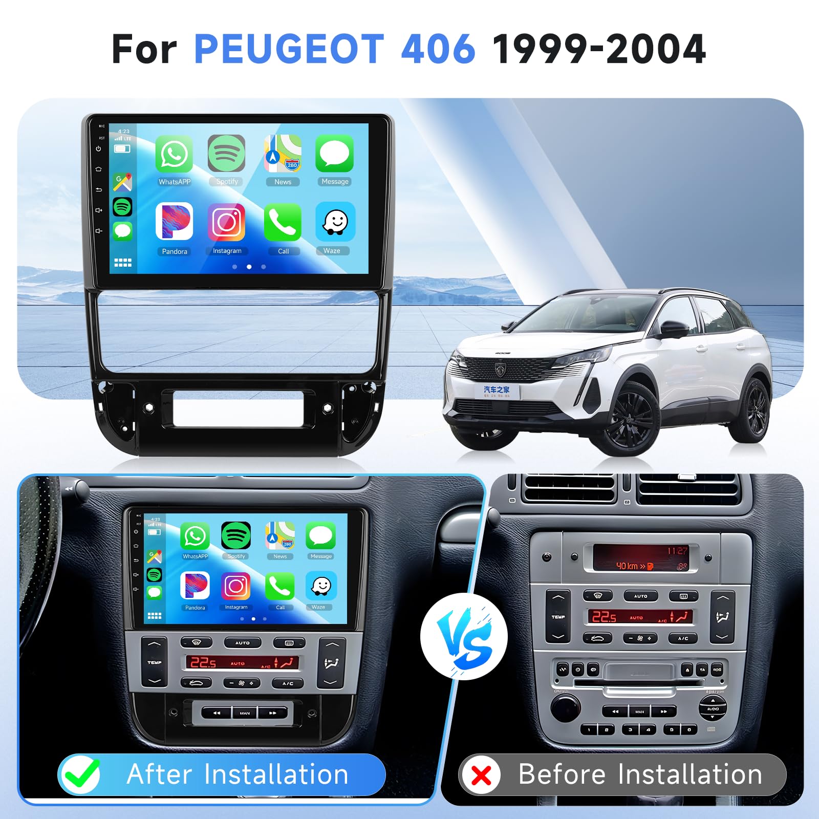 podofo-android-car-radio-406-autoradio-9-pouces-2-64g-dab-carplay image 2