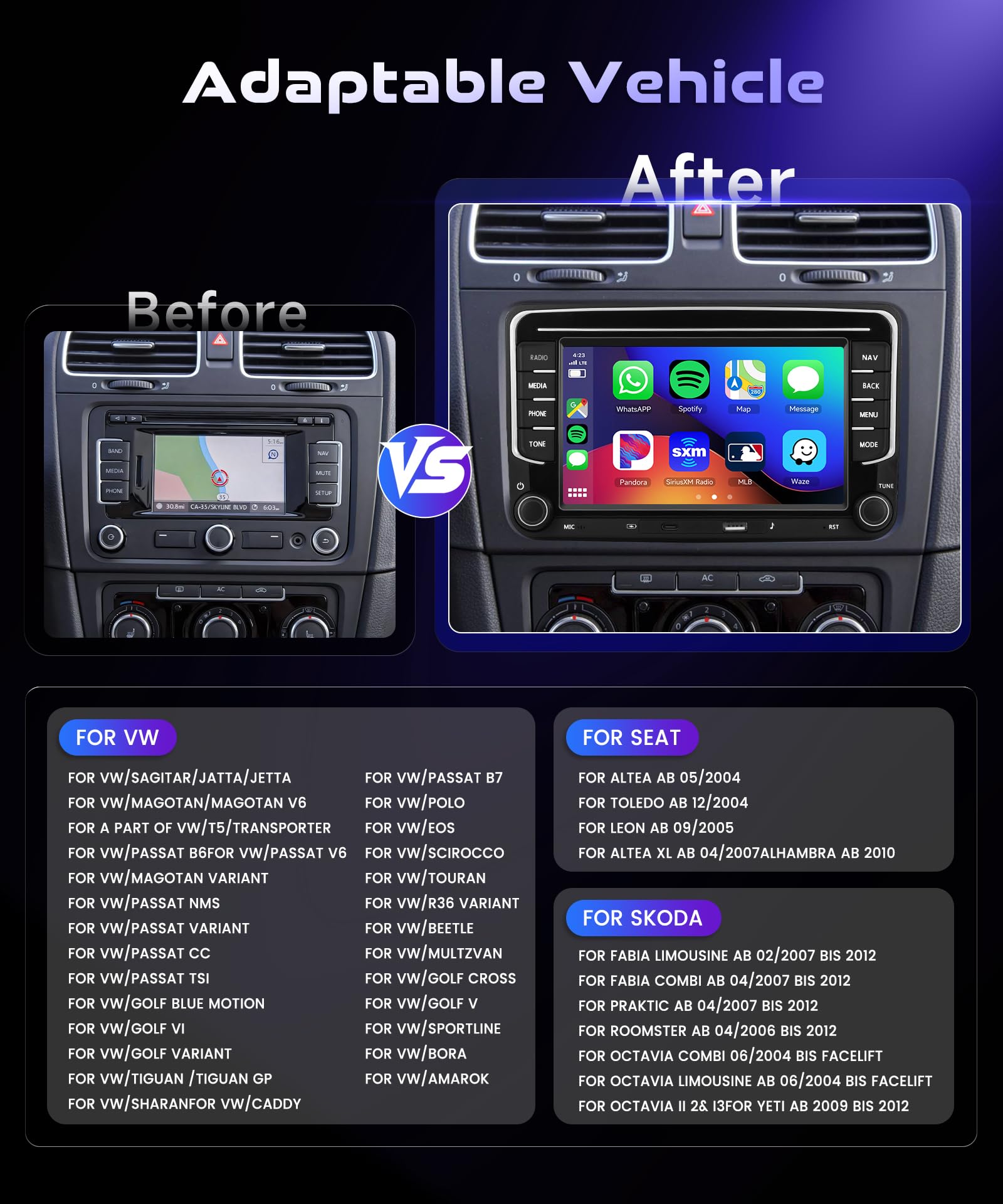 vechtel-autoradio-golf-polo-passat-7-4-64go-carplay-dsp image 2