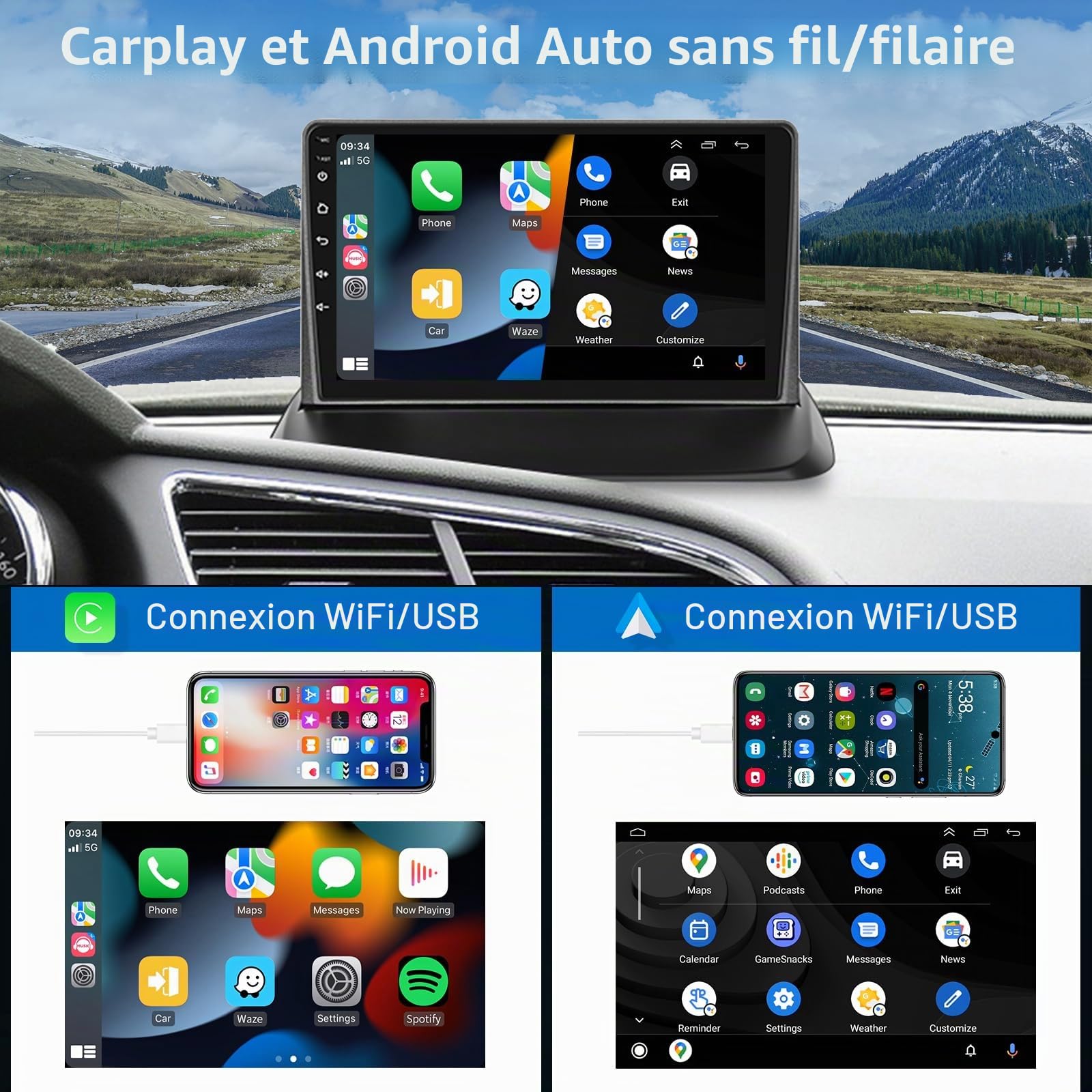 podofo-autoradio-peugeot-3008-9-2-64g-carplay-2013-2016 image 2