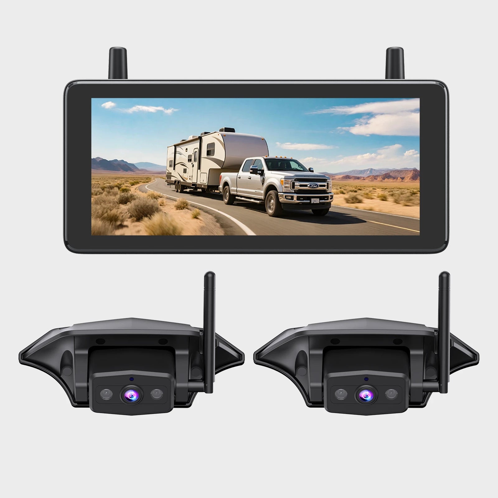 auto-vox-wf3-kit-cam-ra-recul-sans-fil-2-cam-ras-1080p image 2