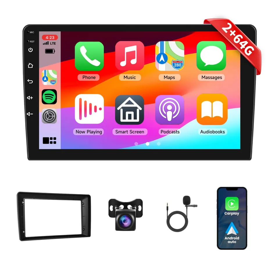podofo-android-car-radio-autoradio-2-din-9-pouces-2-64g-carplay-cam-ra image 1