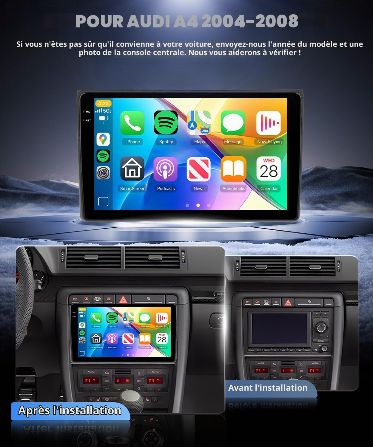 vechtel-audi-a4-2004-2008-autoradio-9-pouces-4-128g image 2
