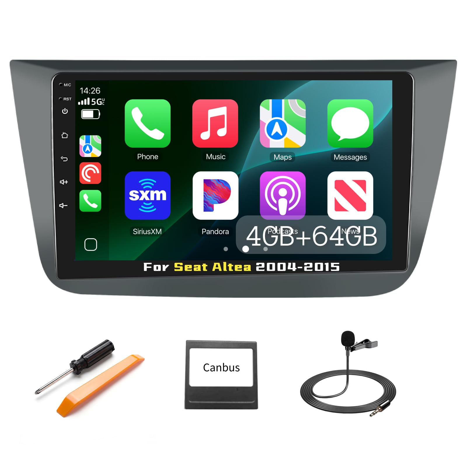 podofo-altea-2004-2015-autoradio-9-pouces-2g-64g-hifi image 1
