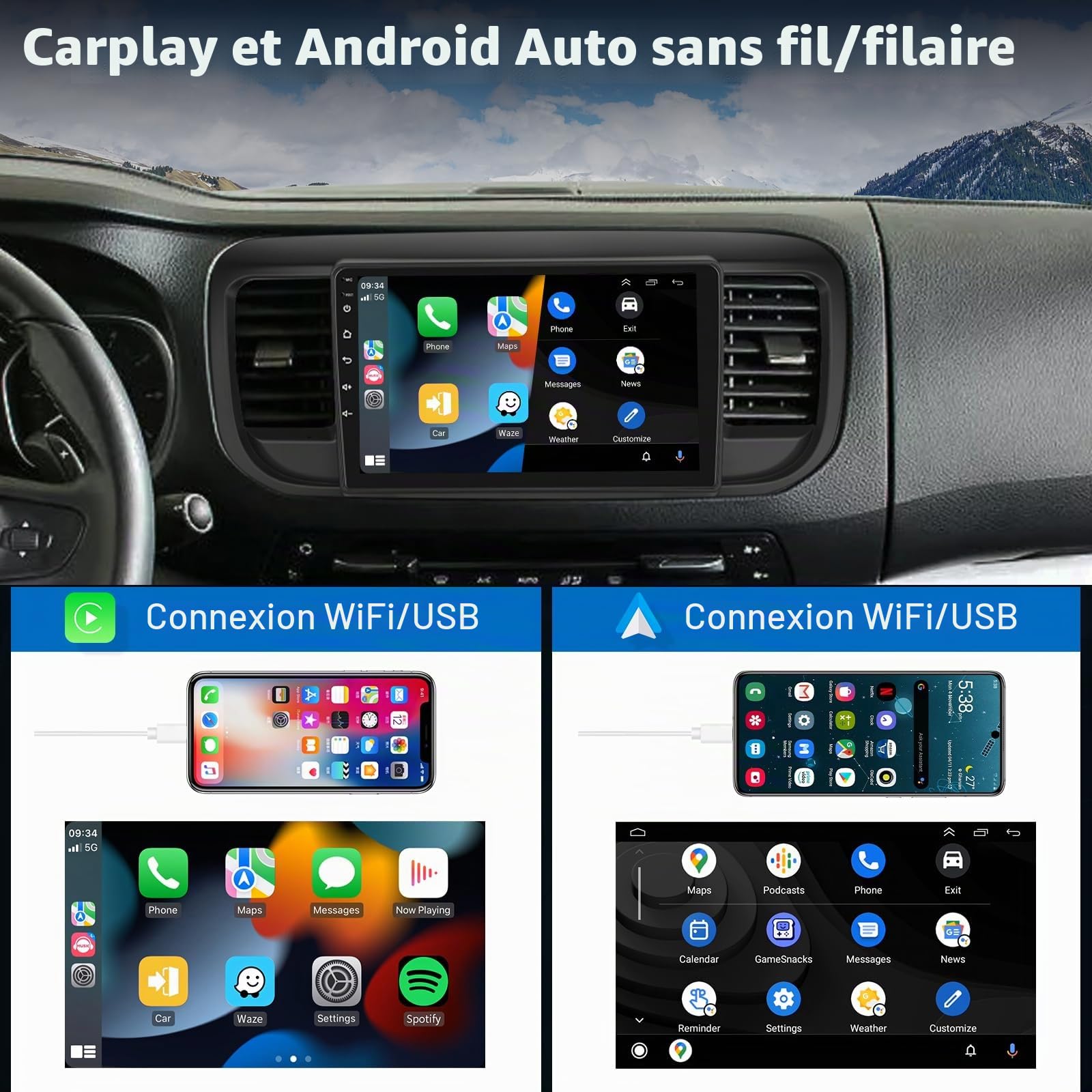 podofo-android-car-radio-autoradio-9-jumpy-expert-proace-2-64g image 5