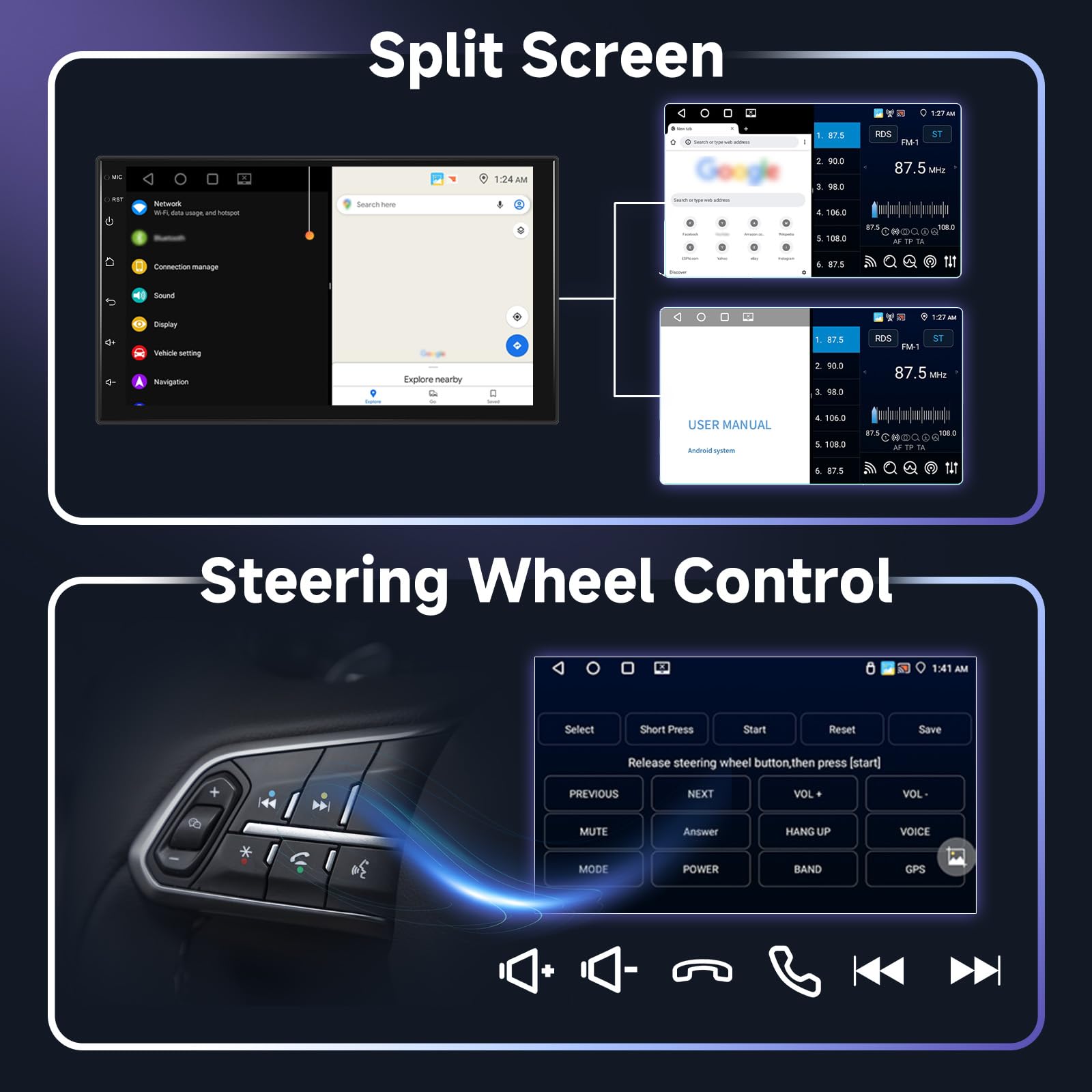 podofo-android-car-radio-autoradio-7-pouces-4-64-carplay-camera image 8