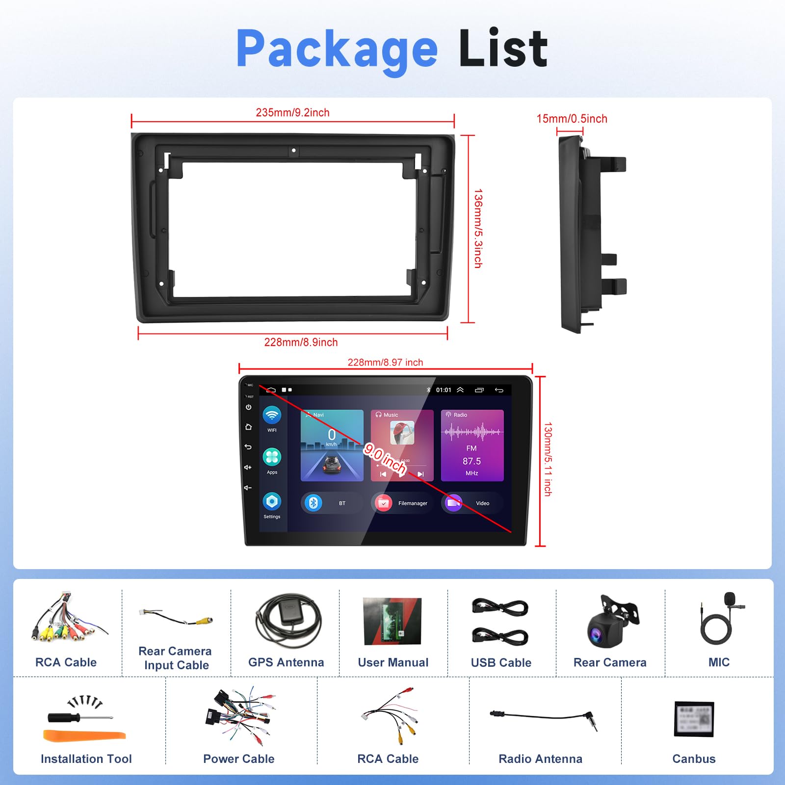 podofo-android-car-radio-autoradio-audi-a4-9-2-64g-carplay image 7