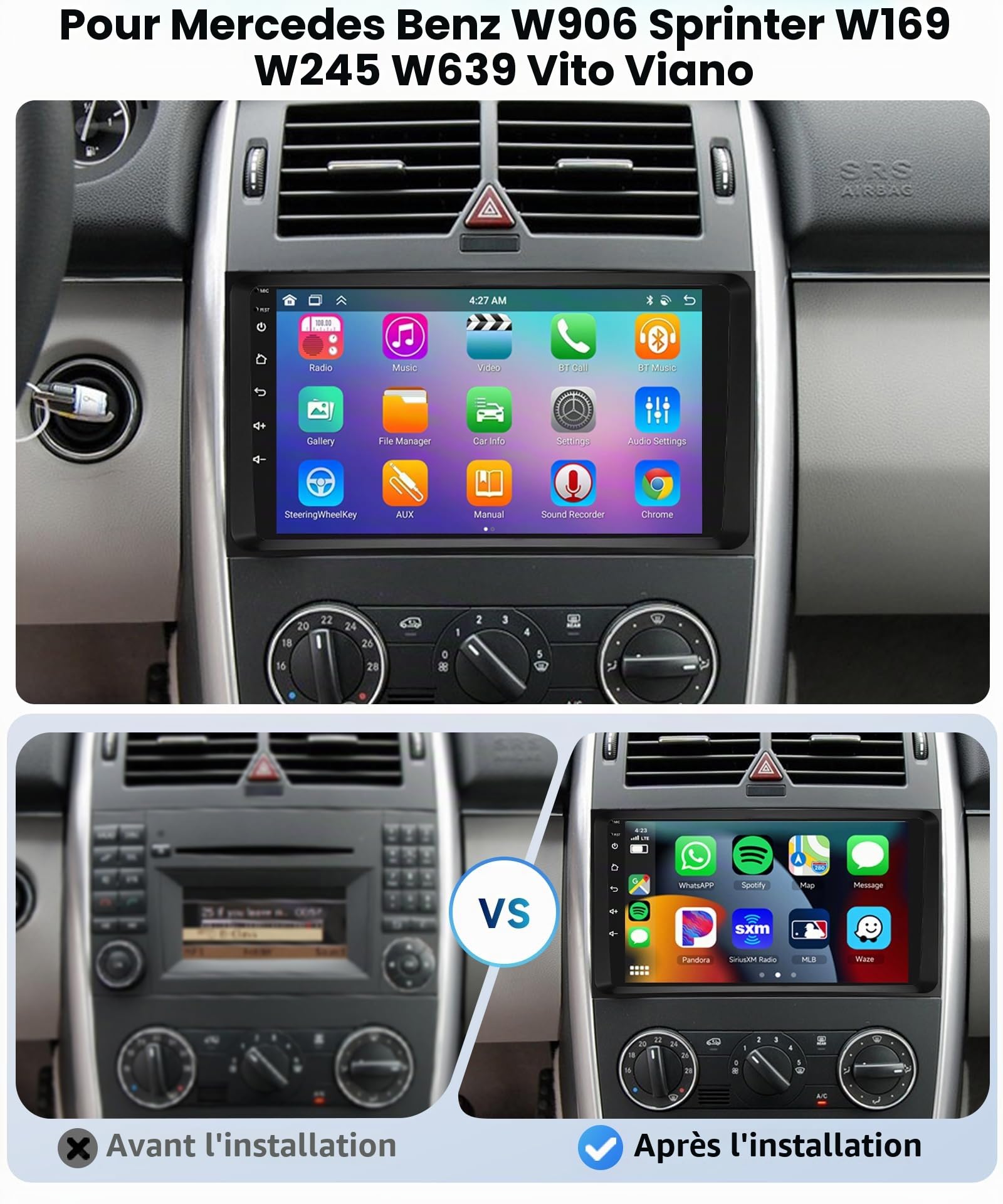 vechtel-autoradio-mercedes-sprinter-vito-9-pouces-android-13-4-64go image 2