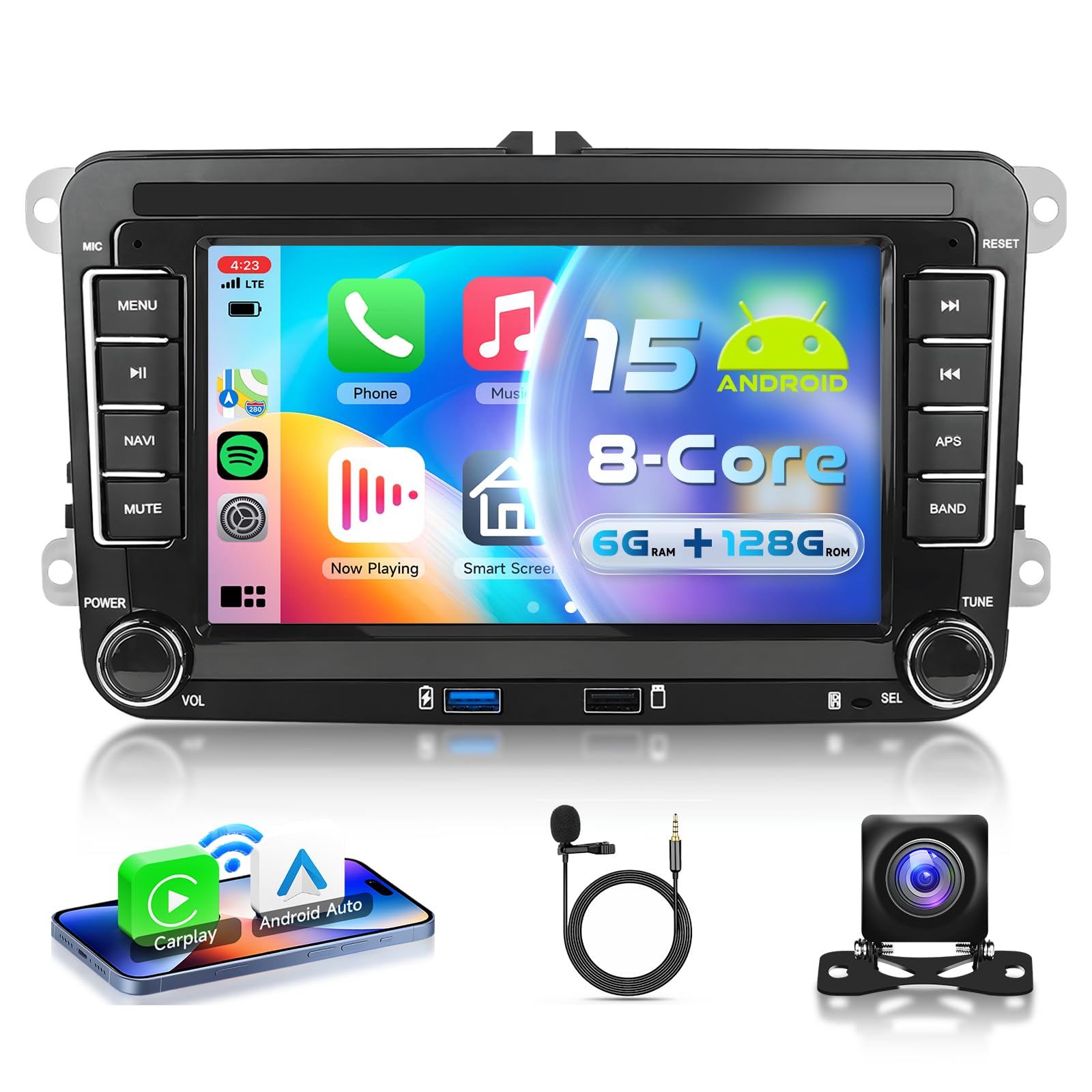 vechtel-autoradio-sp-cifique-v-hicule-7-vw-4g-64g-carplay image 8