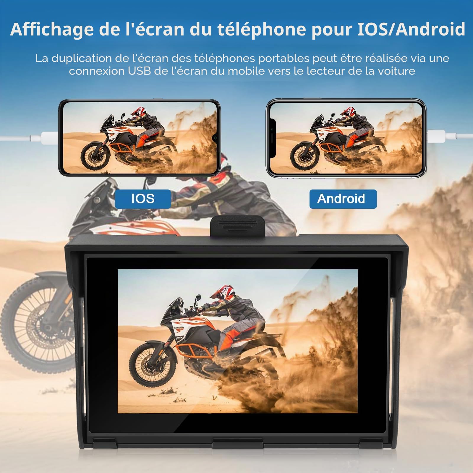 podofo-motorcycle-carplay-screen-cran-moto-5-pouces-ip65 image 4