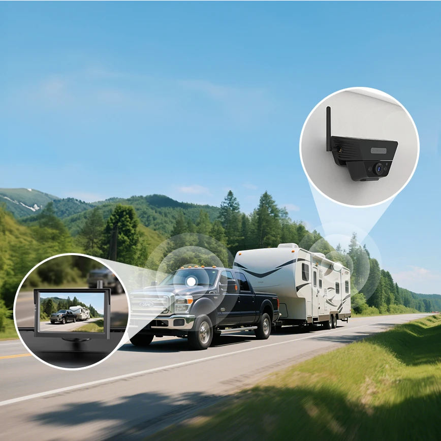 auto-vox-solar-5a-cam-ra-de-recul-sans-fil-magn-tique-solaire-5 image 7