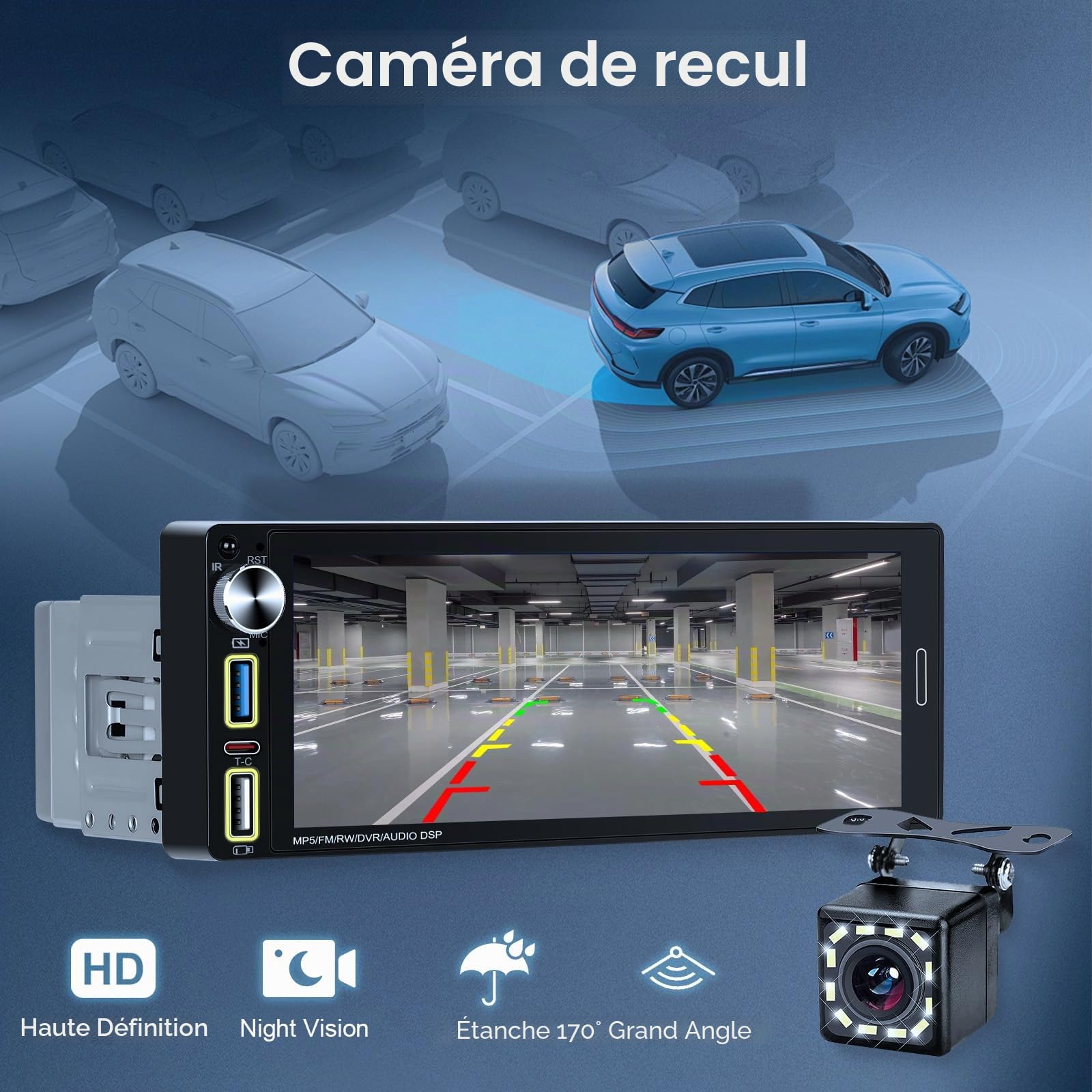 vechtel-autoradio-1-din-6-9-tactile-carplay-sans-fil-cam-ra image 4