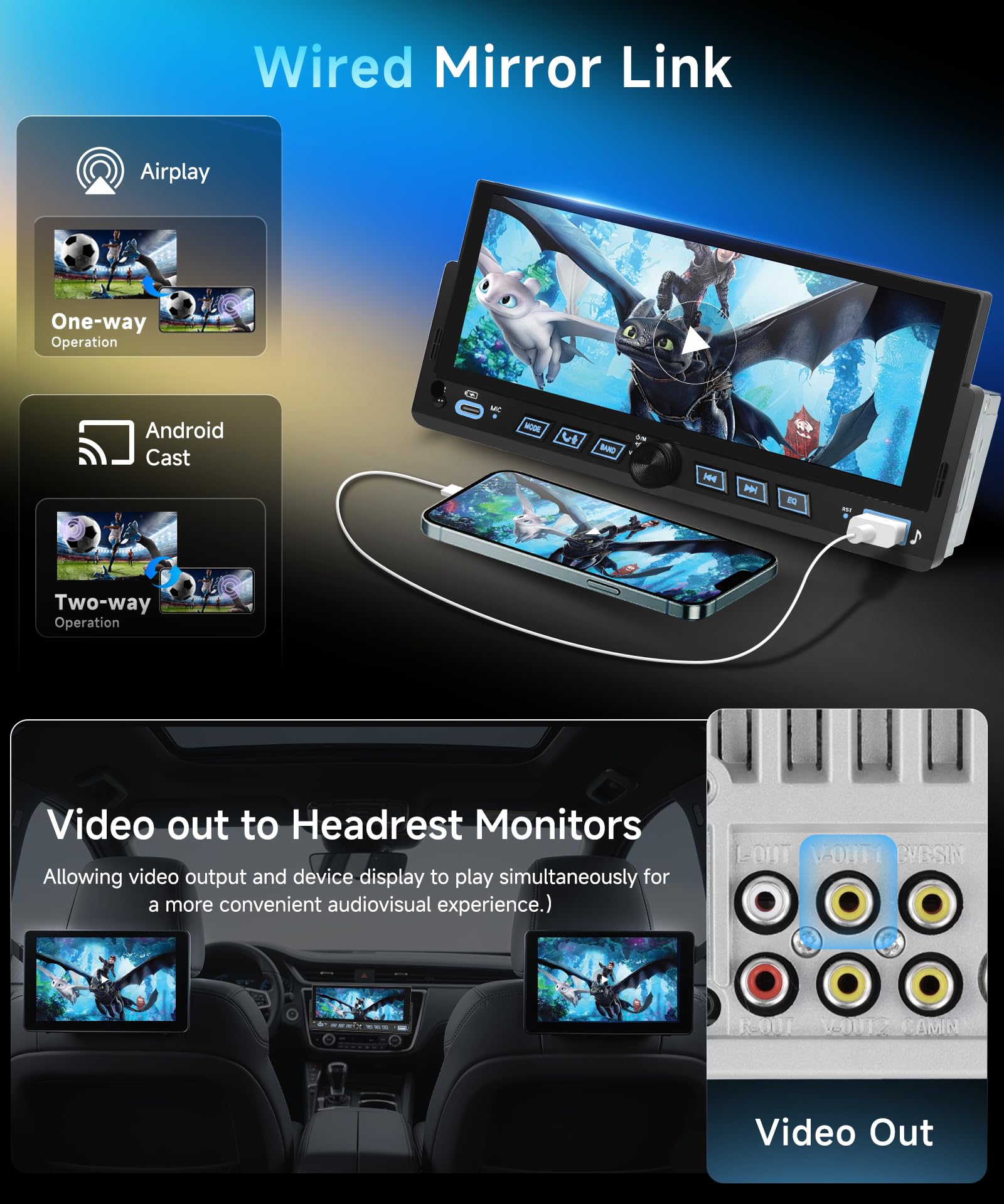 vechtel-autoradio-1-din-6-86-pouces-tactile-carplay-bluetooth-cam-ra image 3