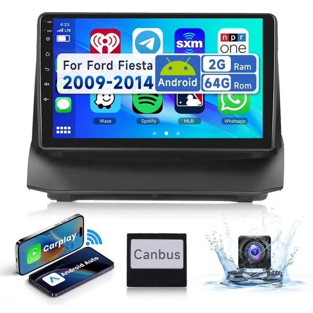 podofo-android-car-radio-autoradio-ford-fiesta-2009-2014-2-64g-cam-ra image 1