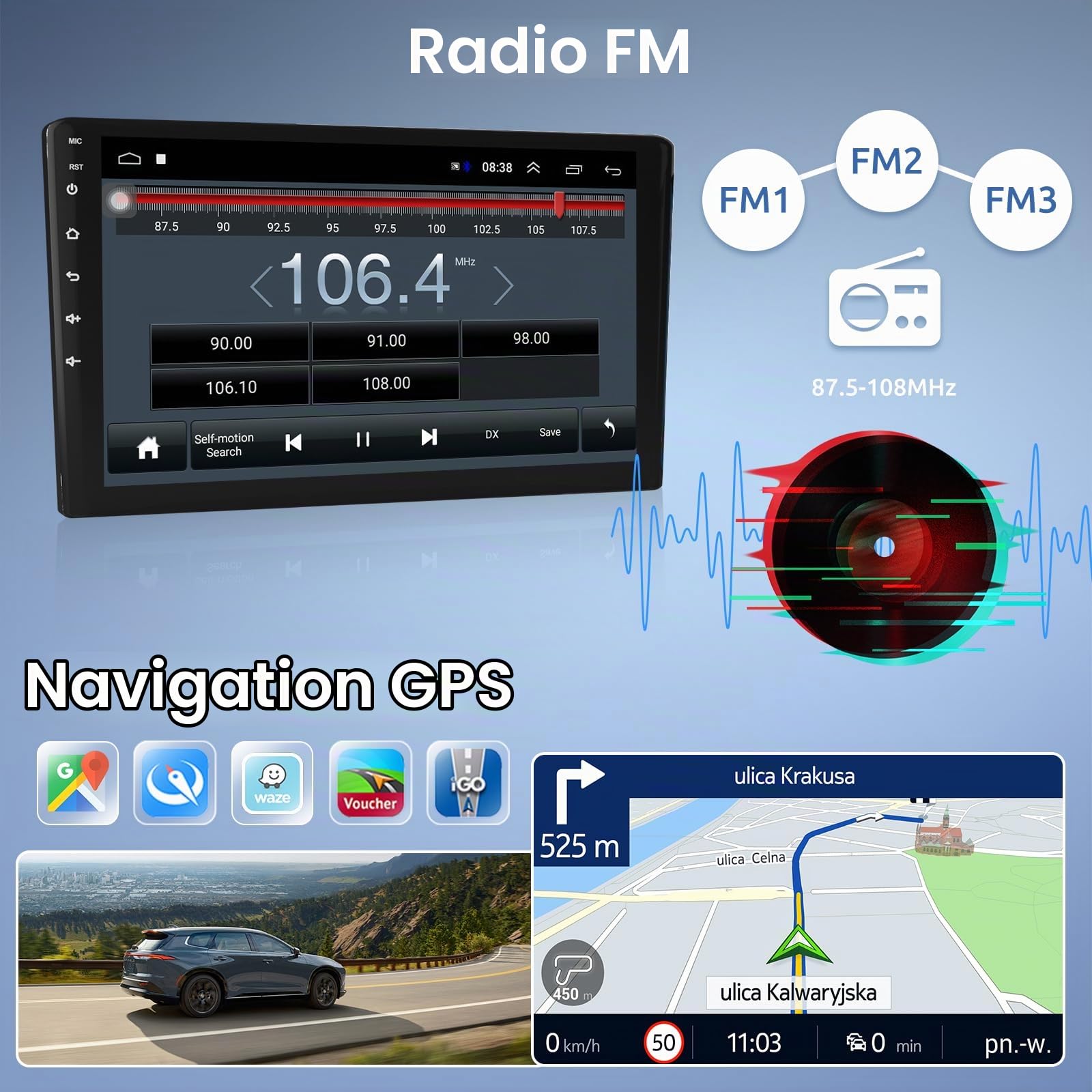podofo-android-car-radio-10-peugeot-208-2008-autoradio-gps-wifi image 5