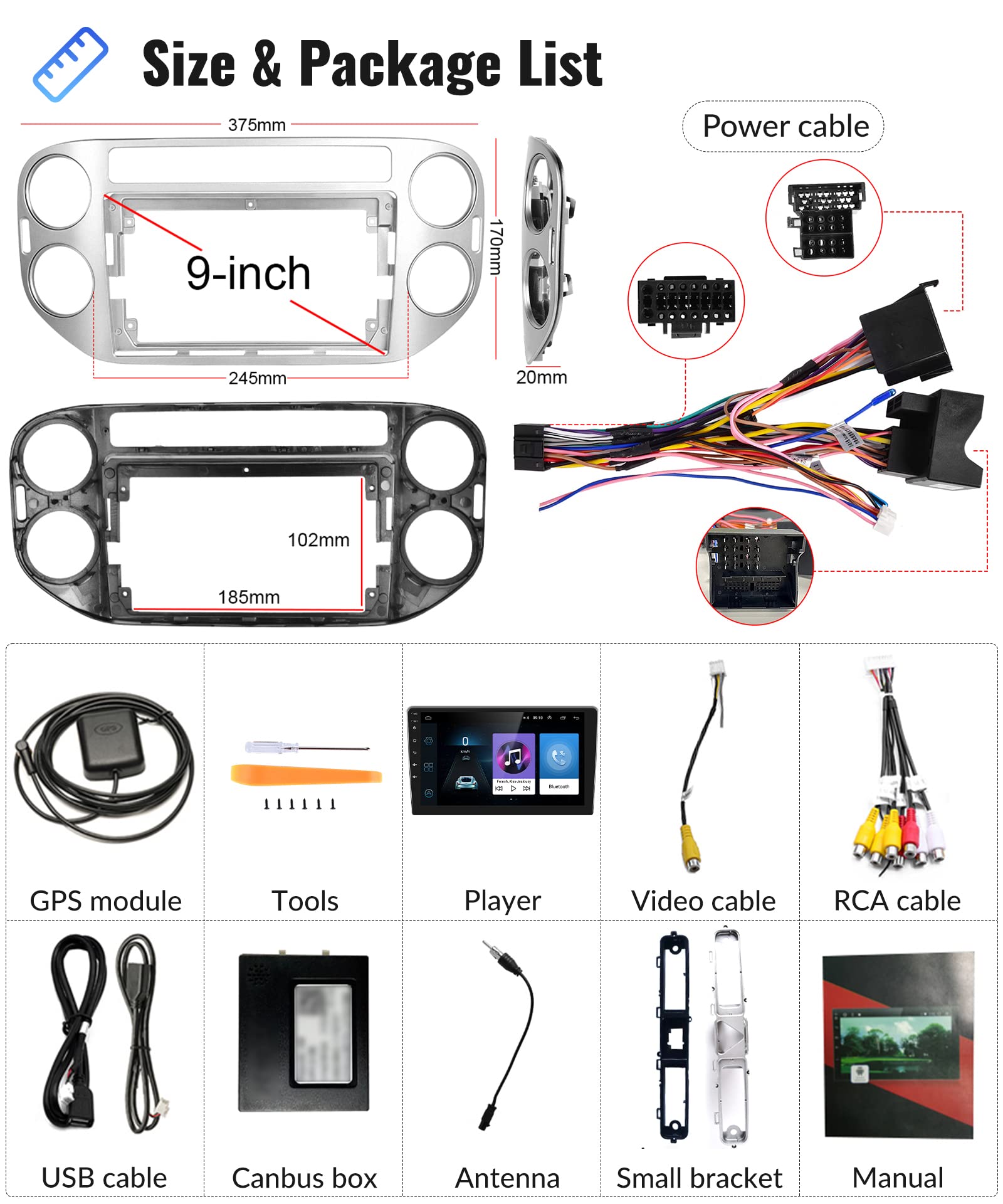 podofo-android-car-radio-autoradio-tiguan-9-2-64g image 7