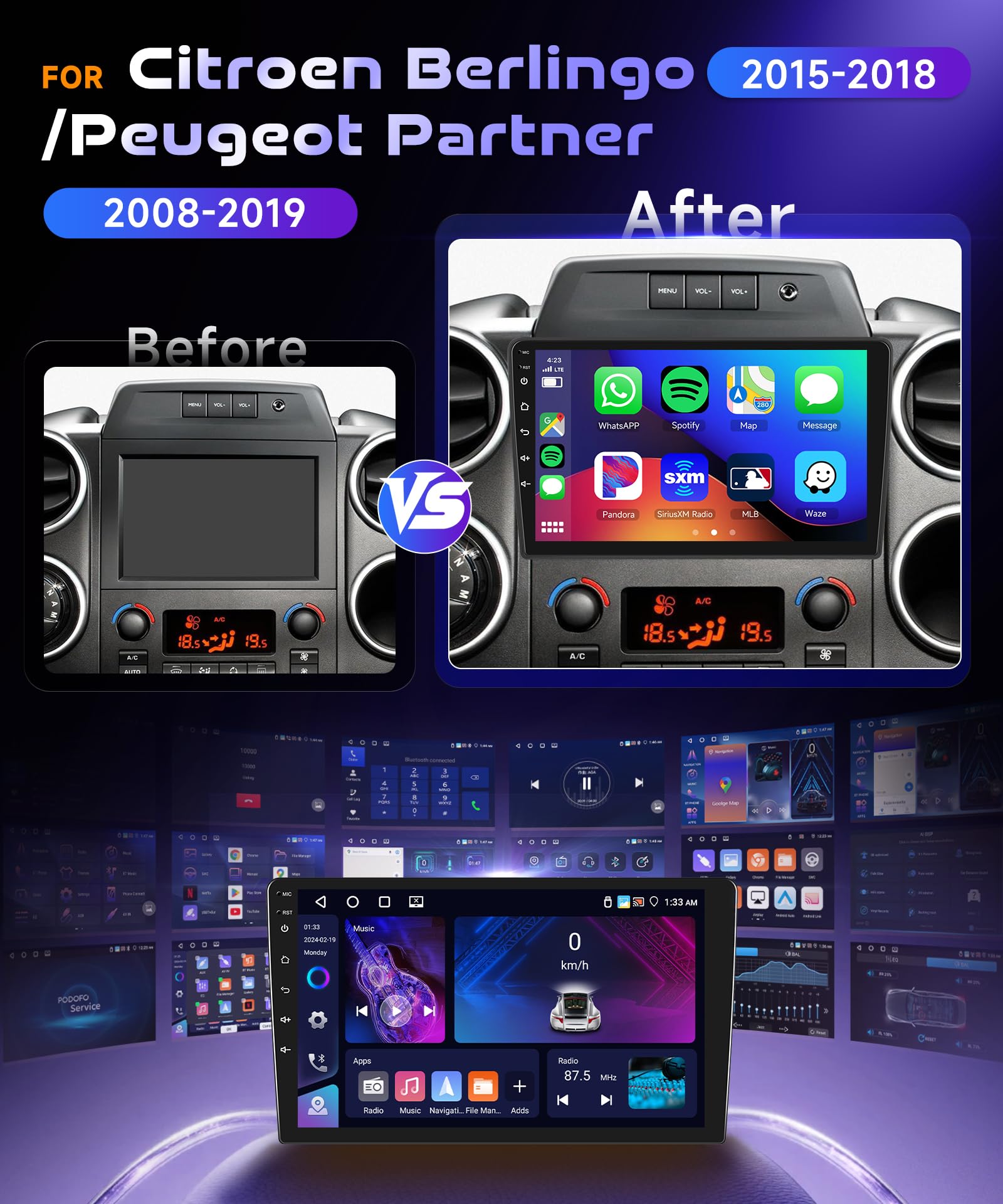 vechtel-autoradio-berlingo-partner-9-pouces-4g-64g-carplay image 2