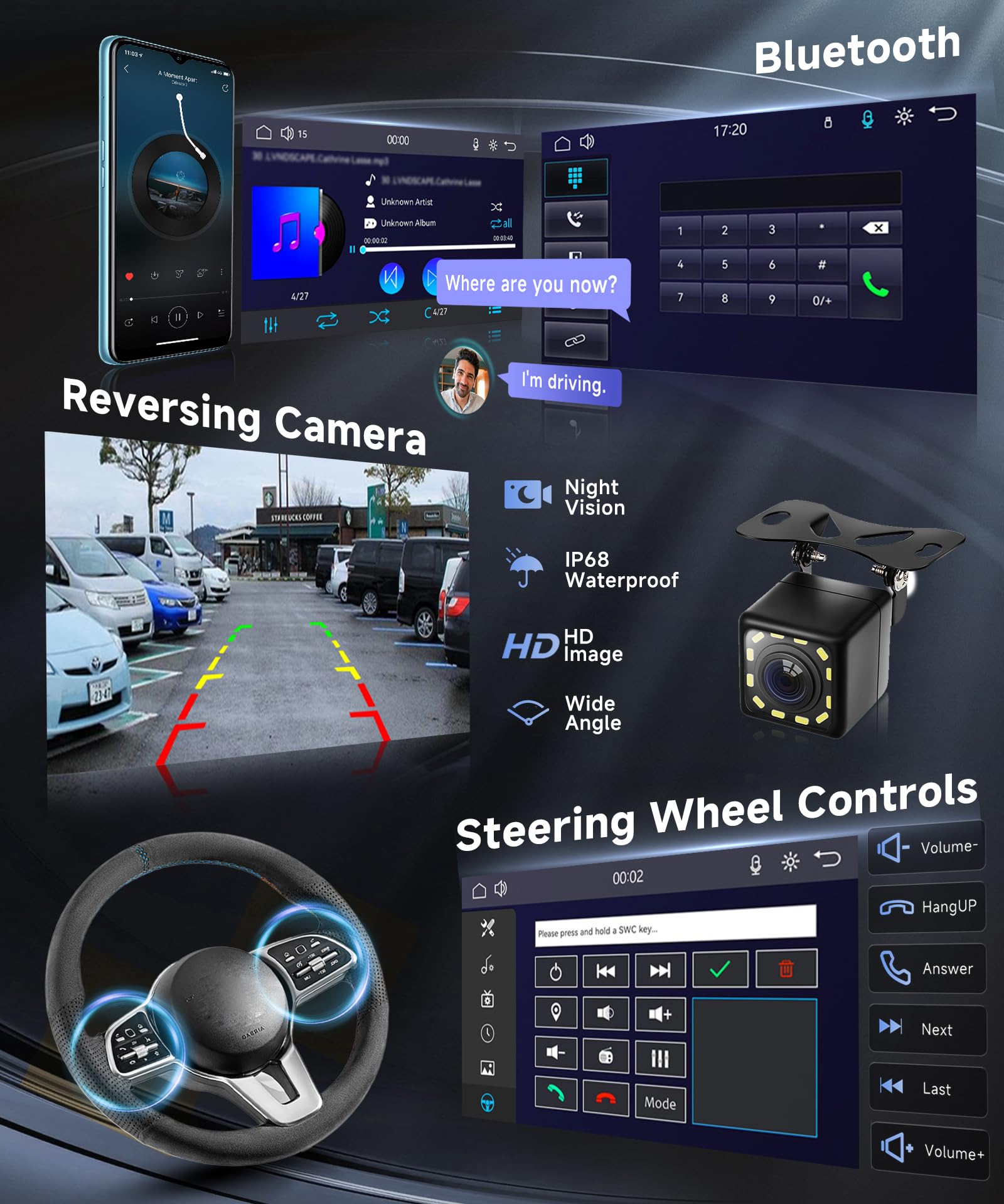 vechtel-autoradio-1-din-10-1-pouces-carplay-filaire-cam-ra image 4
