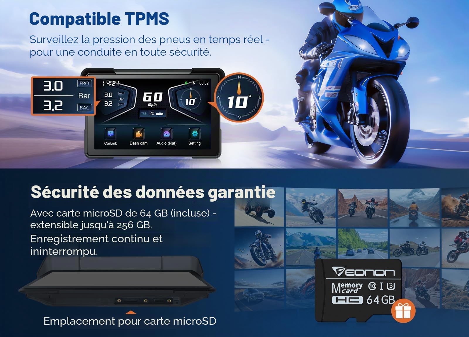 eonon-dash-cam-cran-moto-7-pouces-carplay-double-cam-ra-dvr image 7