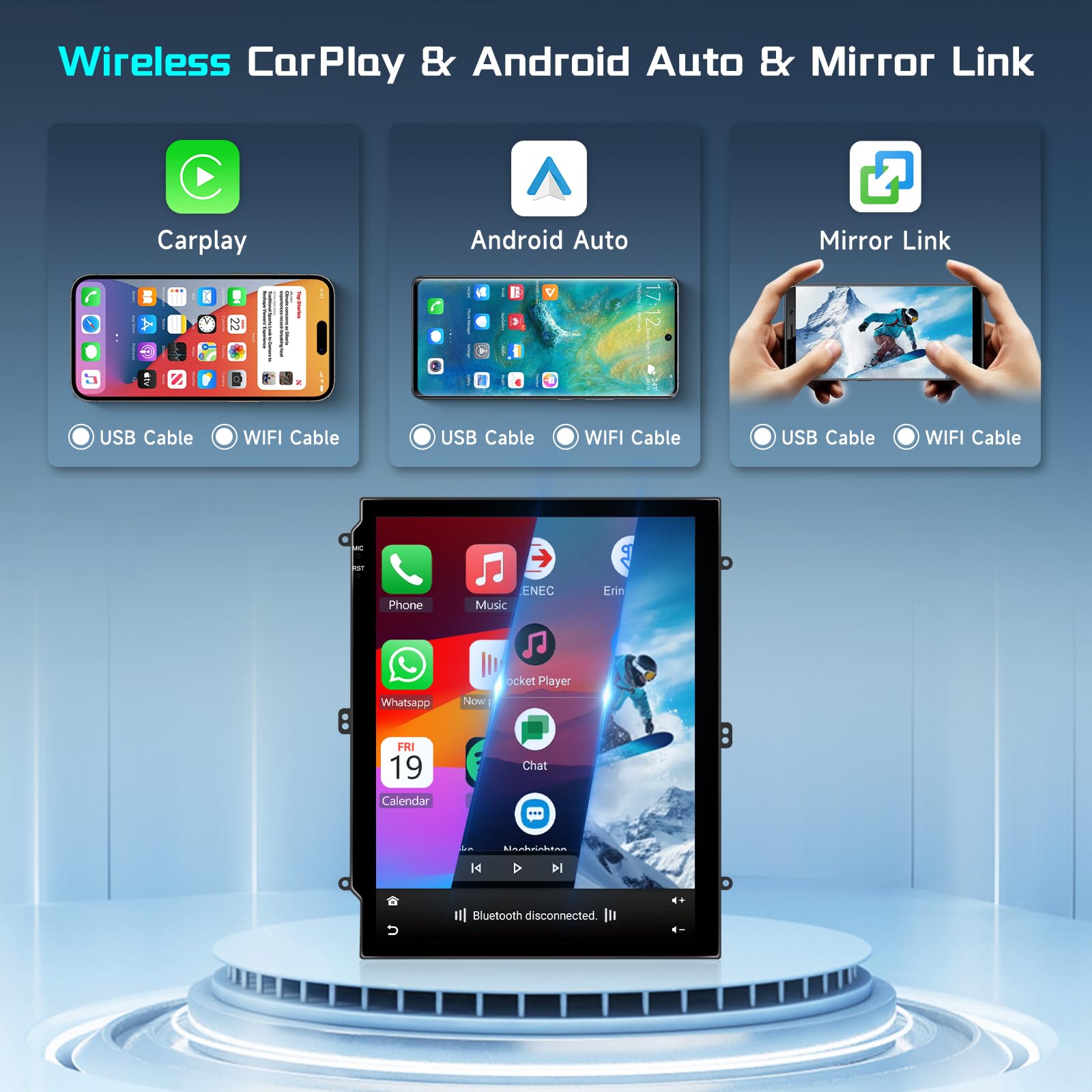podofo-android-car-radio-9-7-autoradio-2-din-2-64go-carplay image 2