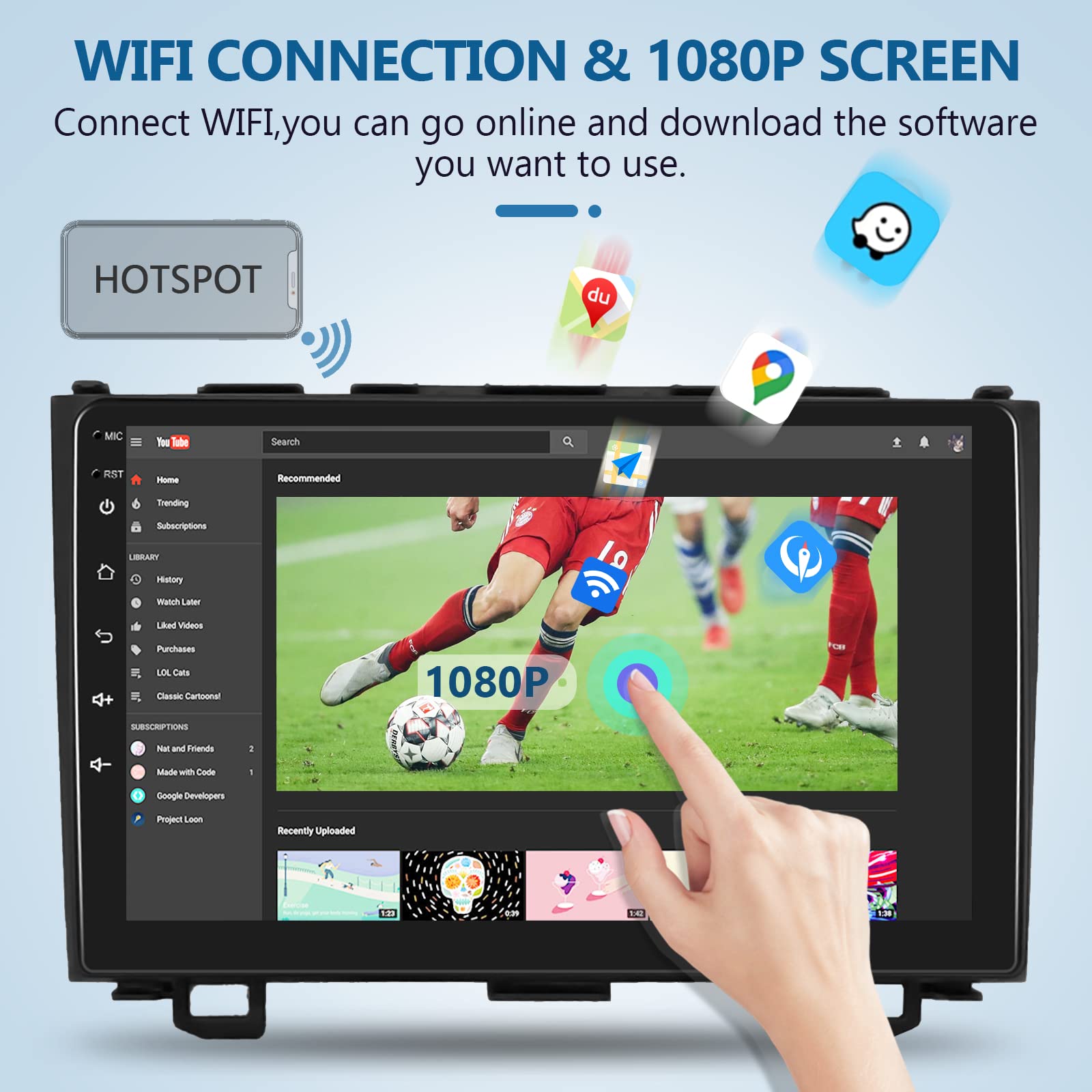 podofo-android-car-radio-cr-v-autoradio-9-pouces-carplay image 3