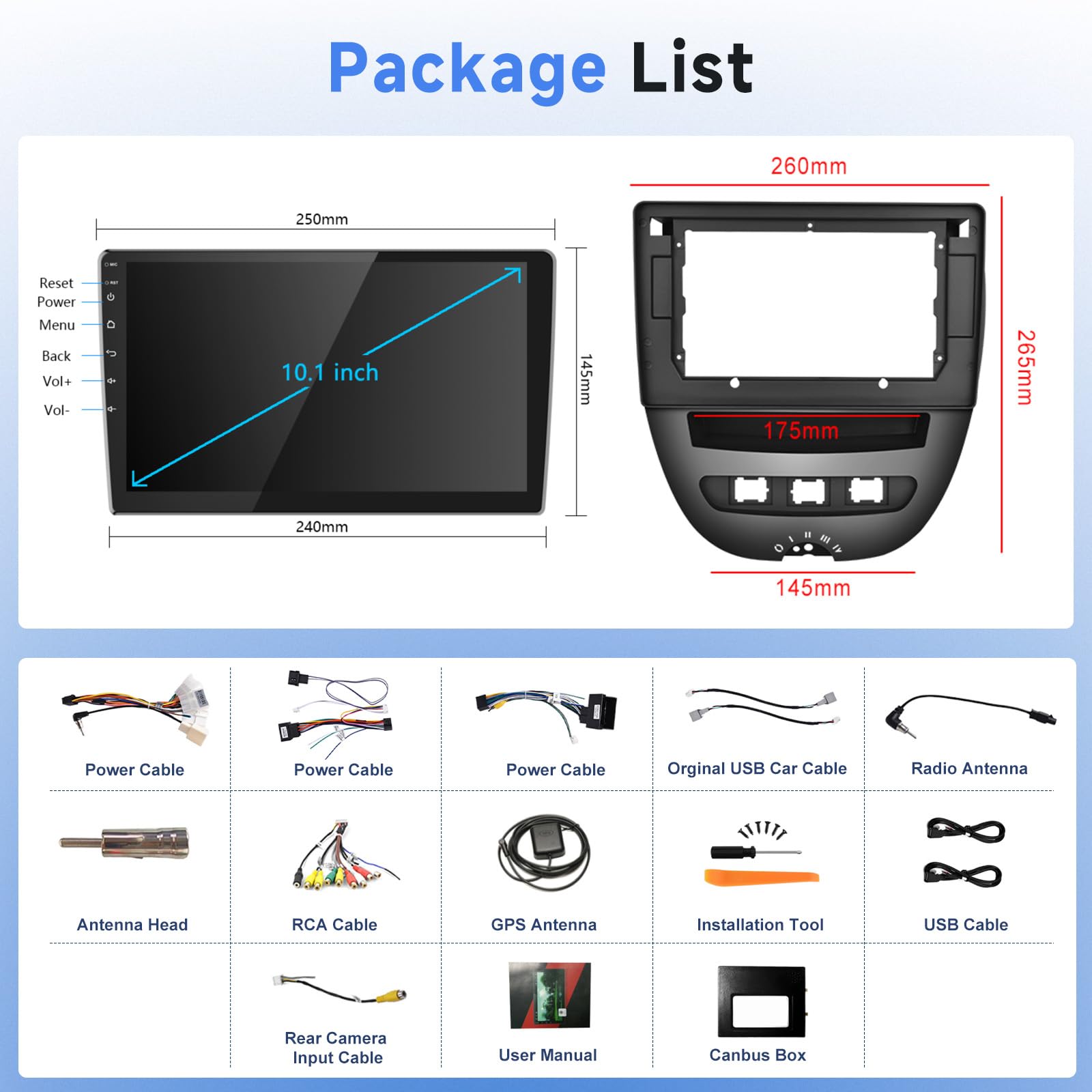podofo-android-car-radio-10-1-c1-aygo-107-autoradio-2go-64go image 7