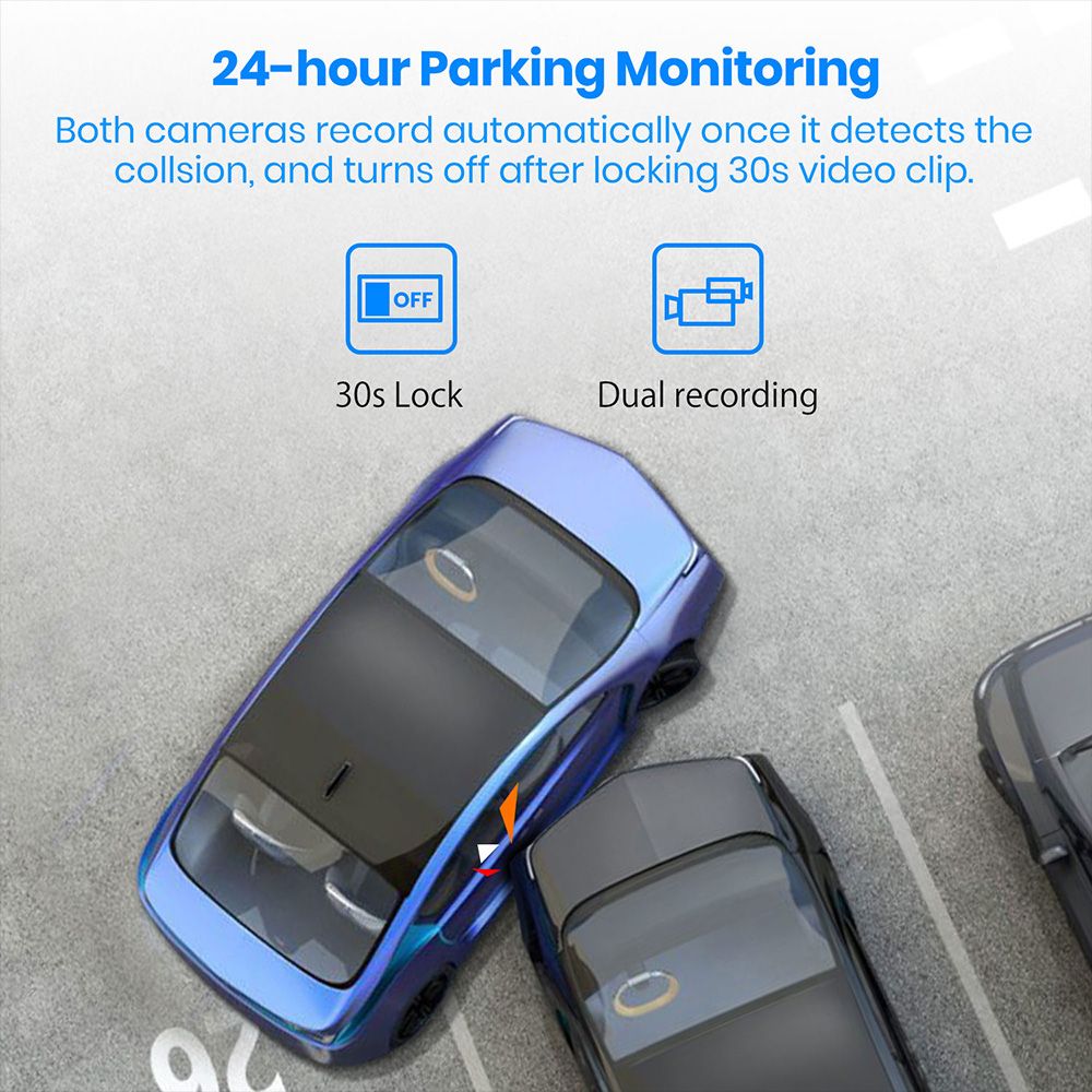 auto-vox-v5-pro-dashcam-miroir-avant-arri-re-gps-1080p image 5