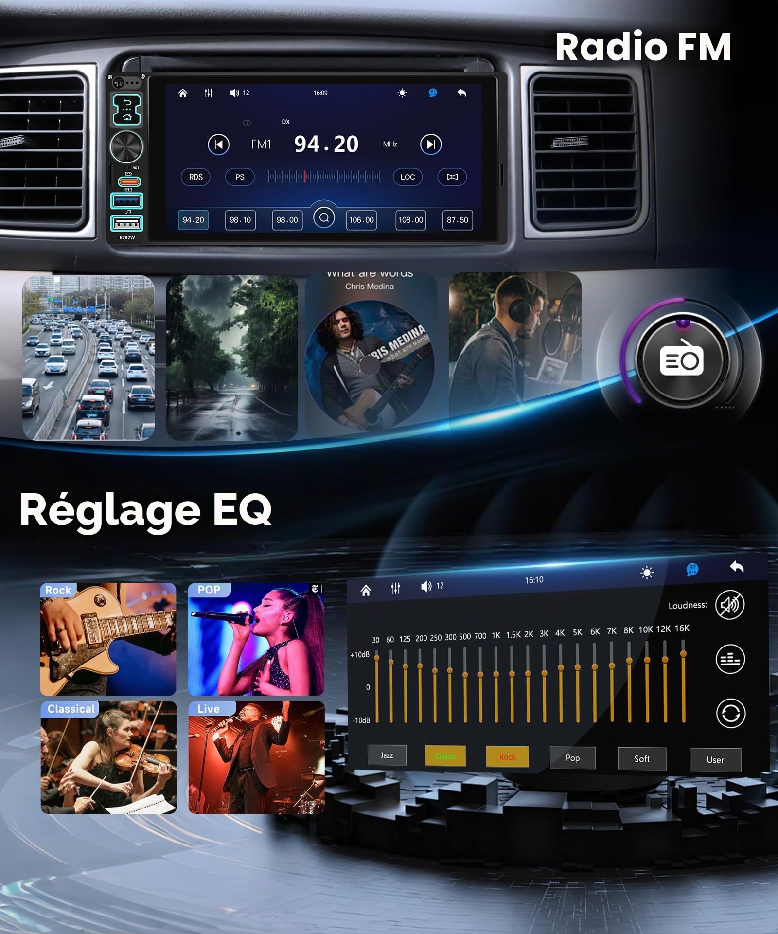 vechtel-autoradio-1-din-6-8-pouces-tactile-carplay-sans-fil-cam-ra image 5