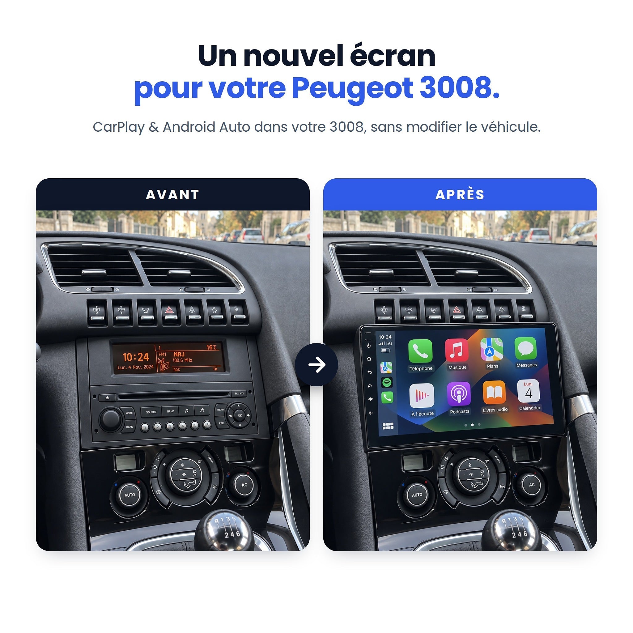 my-carpplay-peugeot-3008-2009-2015-autoradio-tactile-sans-fil image 2
