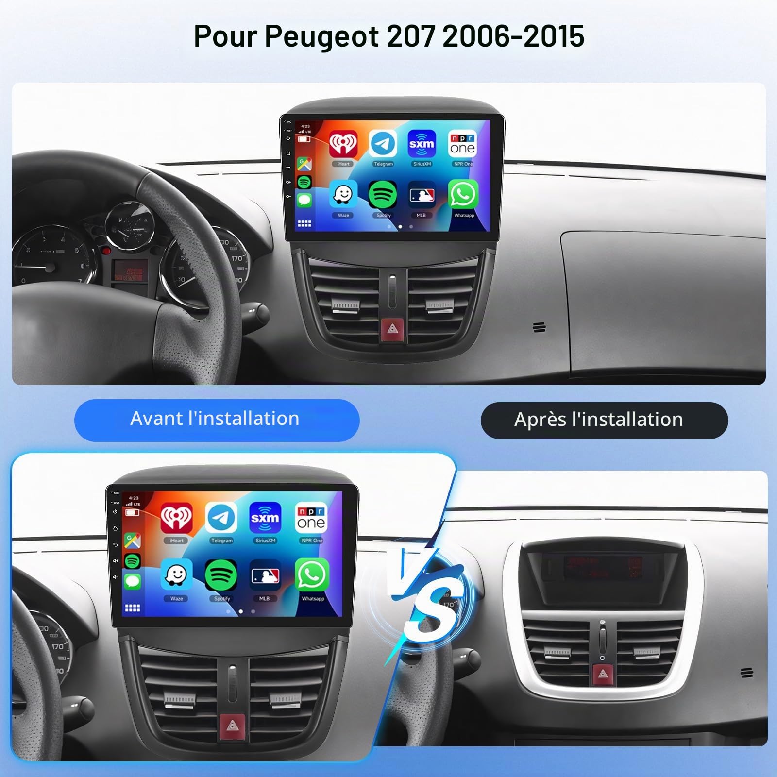 vechtel-autoradio-sp-cifique-peugeot-207-9-2g-64g-android-13 image 2