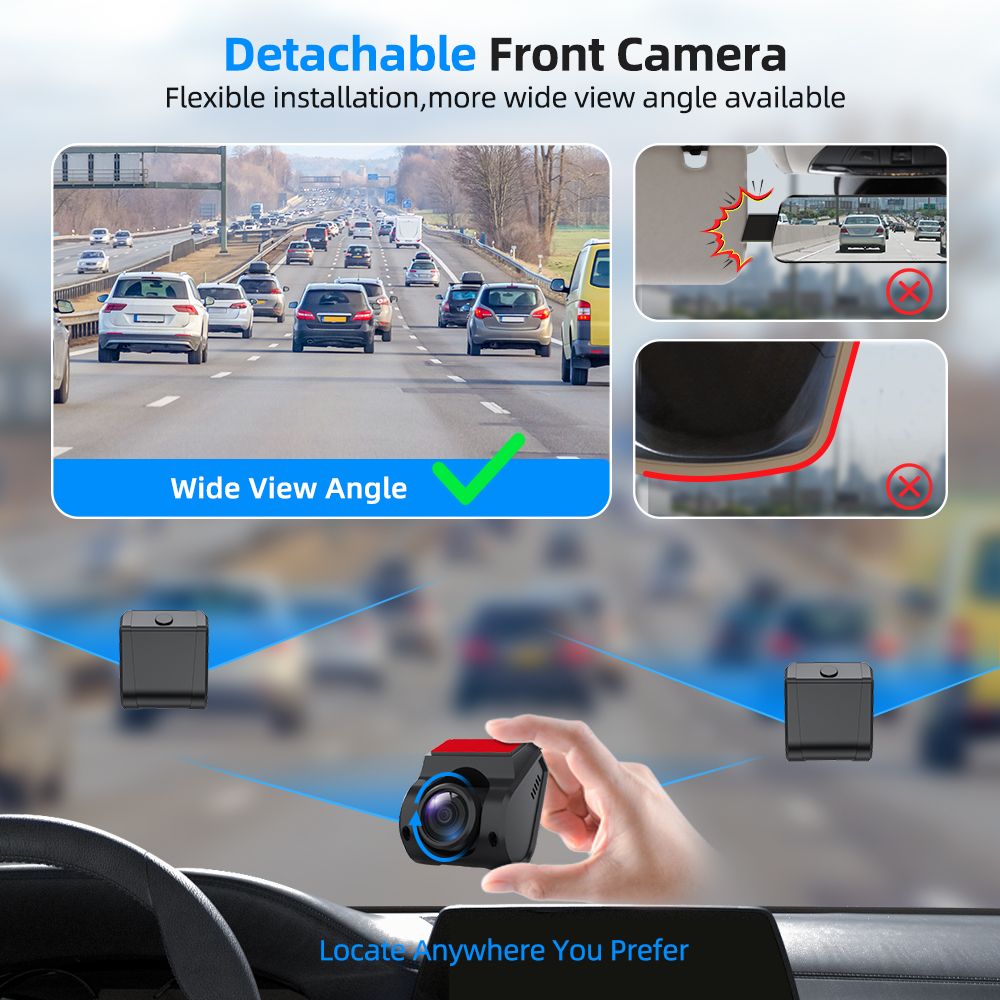 auto-vox-t9-pro-dashcam-avant-arri-re-1080p-gps-tactile image 2