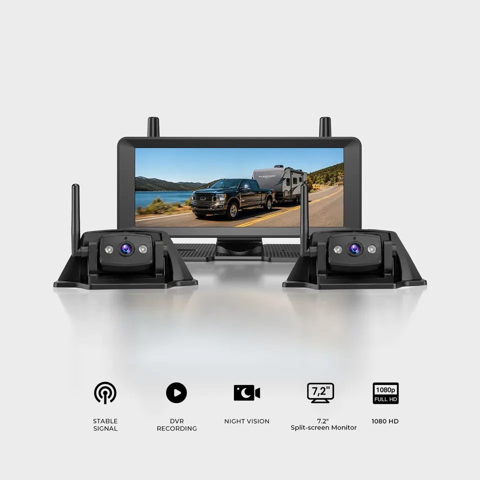 auto-vox-wf3-kit-cam-ra-recul-sans-fil-2-cam-ras-1080p image 1