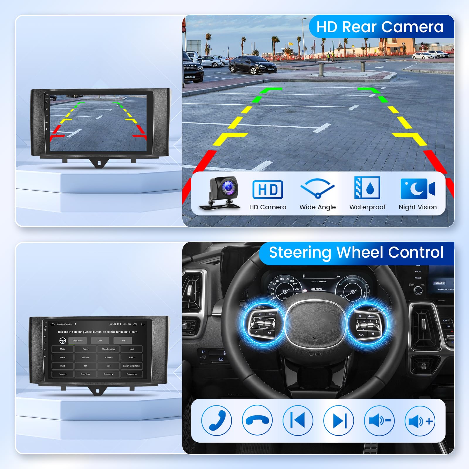 podofo-android-car-radio-9-pouces-smart-fortwo-2-64gb image 6