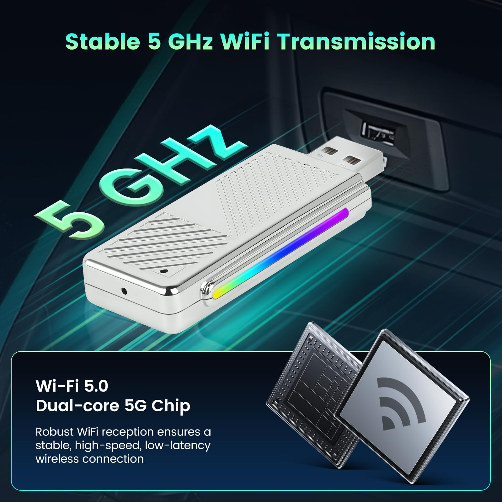 podofo-carplay-ai-box-adaptateur-android-auto-sans-fil-mini image 5
