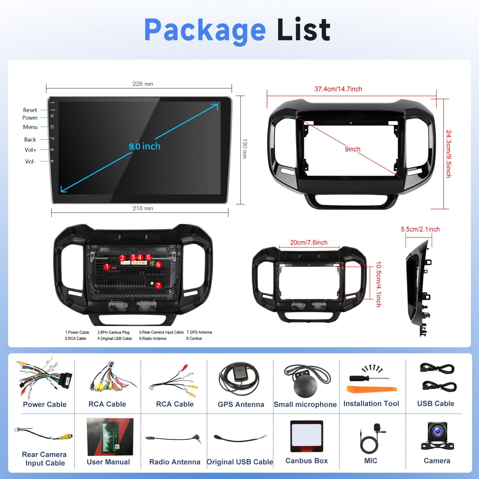 podofo-android-car-radio-2-din-autoradio-9-pouces-2-64g-carplay image 6
