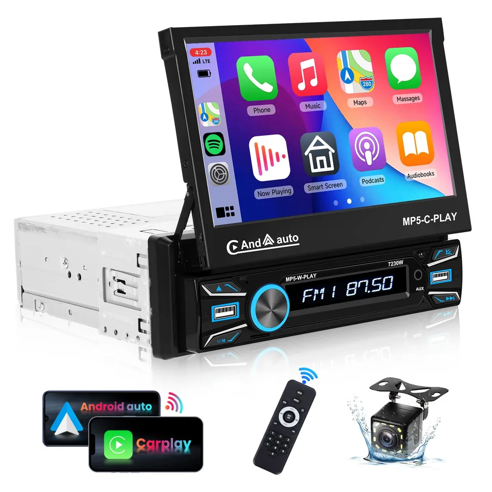 vechtel-autoradio-1-din-7-pouces-cran-lectrique-carplay-sans-fil image 1