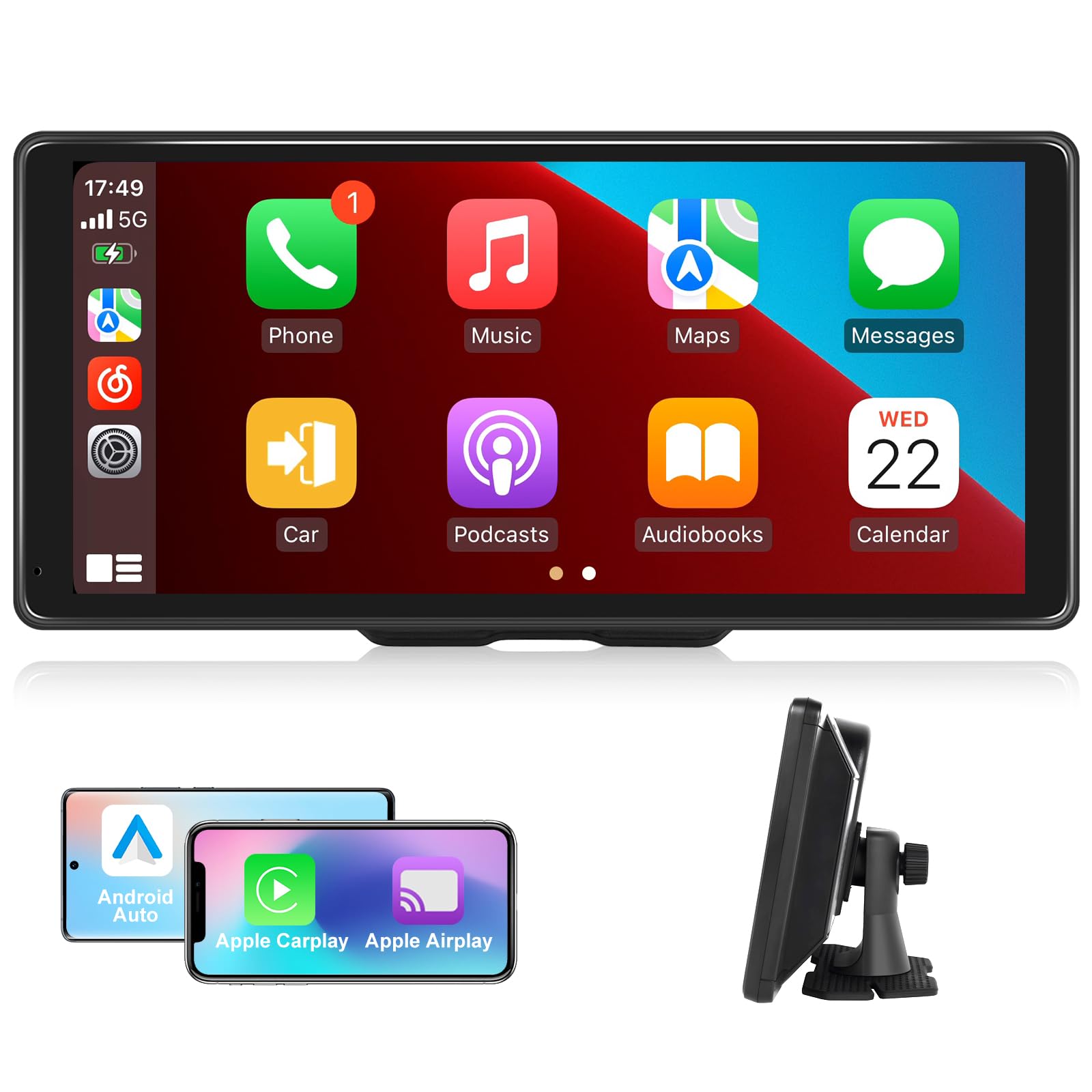 podofo-portable-carplay-screen-10-36-pouces-carplay-sans-fil image 1
