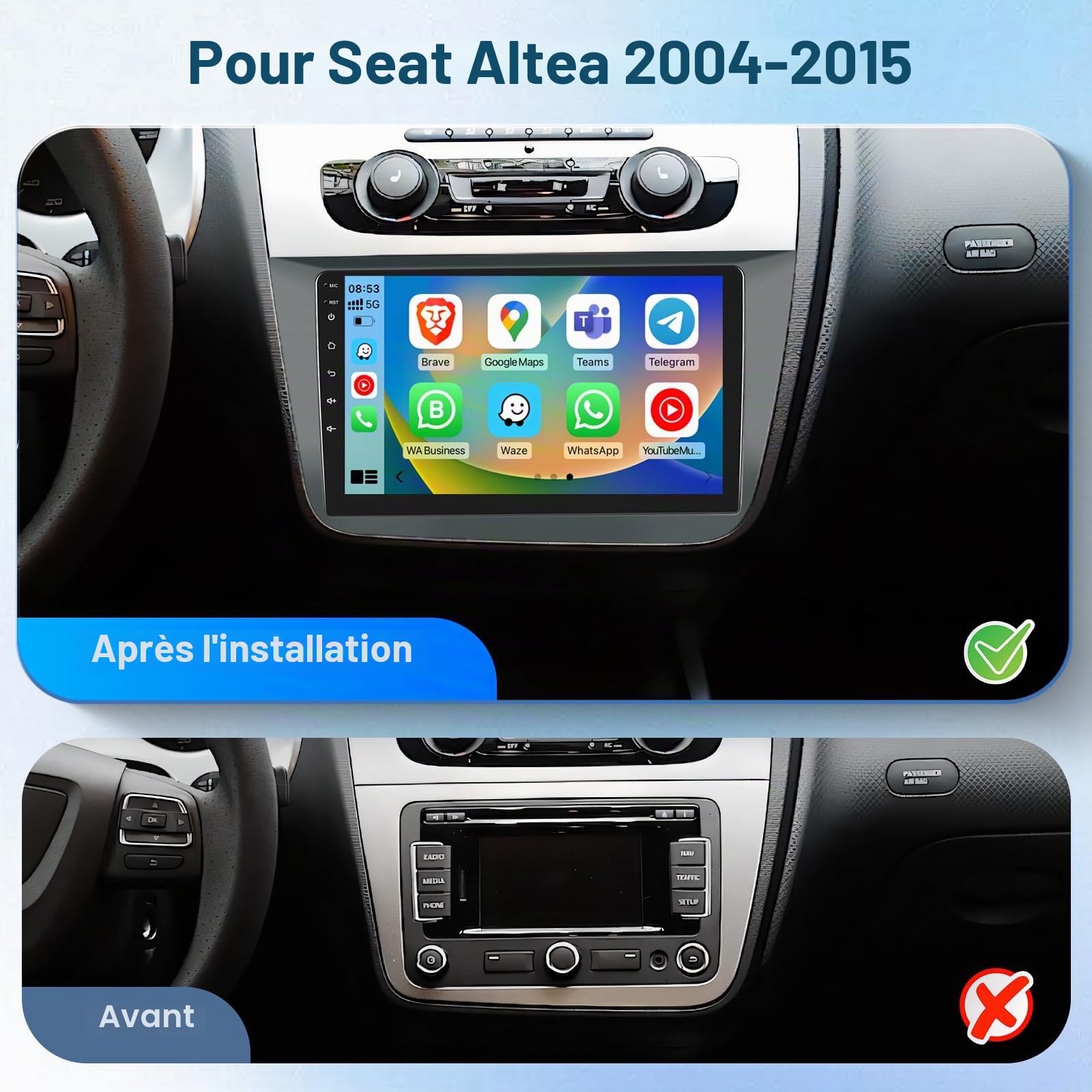 podofo-android-car-radio-9-pouces-seat-altea-2-64-go-carplay image 2