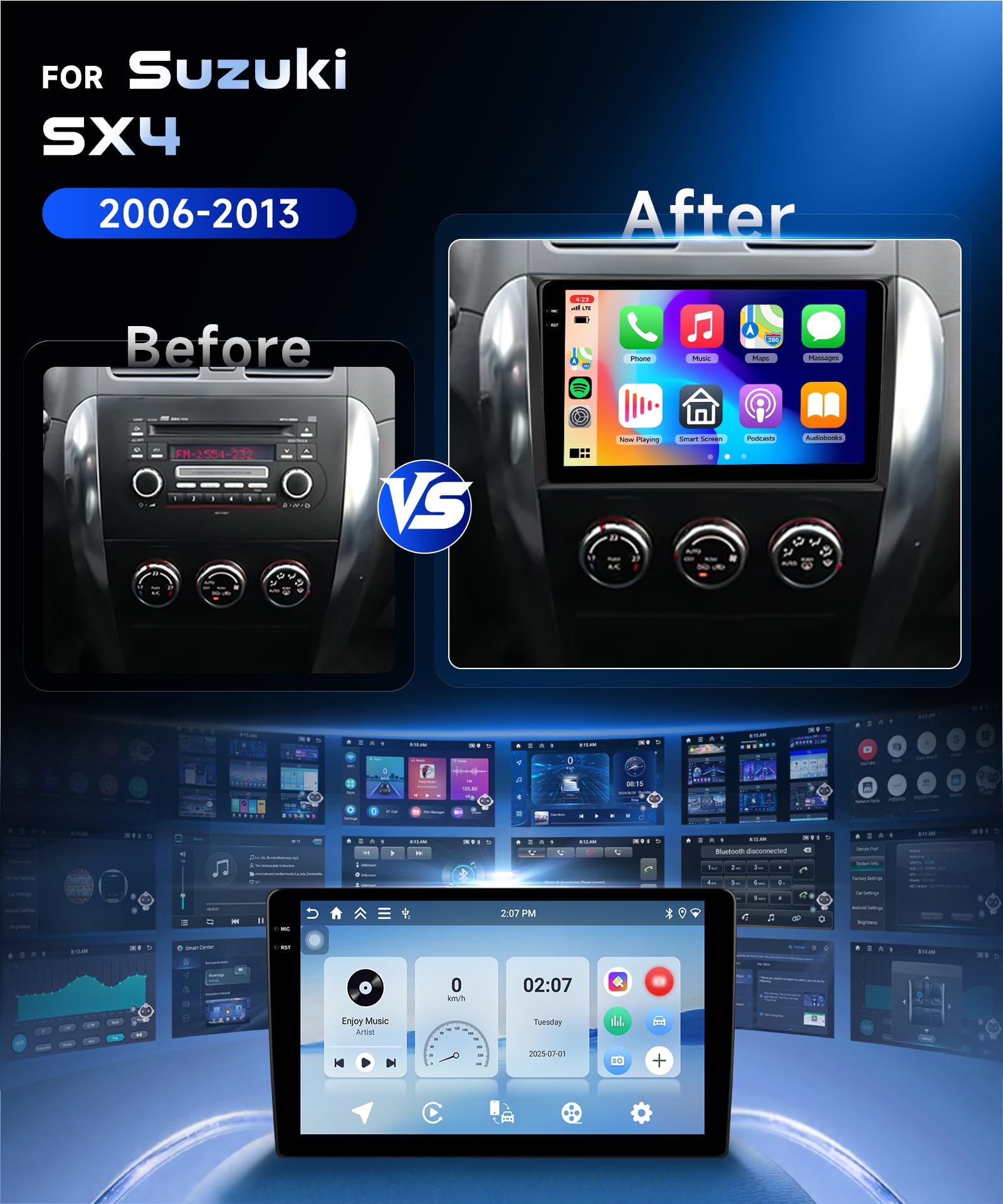 vechtel-suzuki-sx4-2006-2013-autoradio-9-4g-128g-carplay image 2
