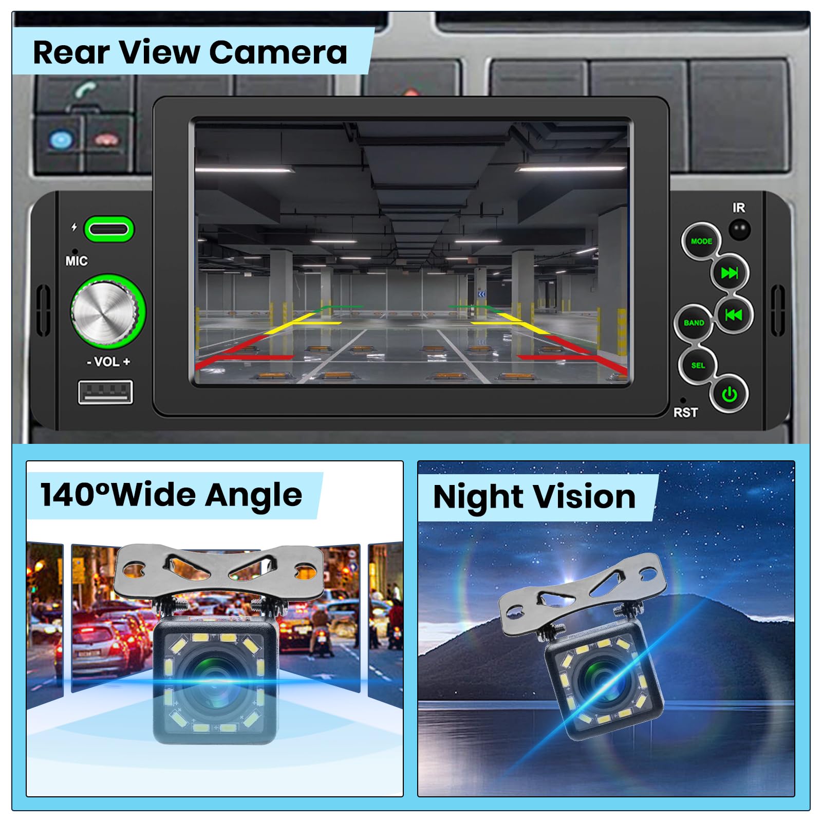 podofo-android-car-radio-1-din-autoradio-5-pouces-carplay image 6