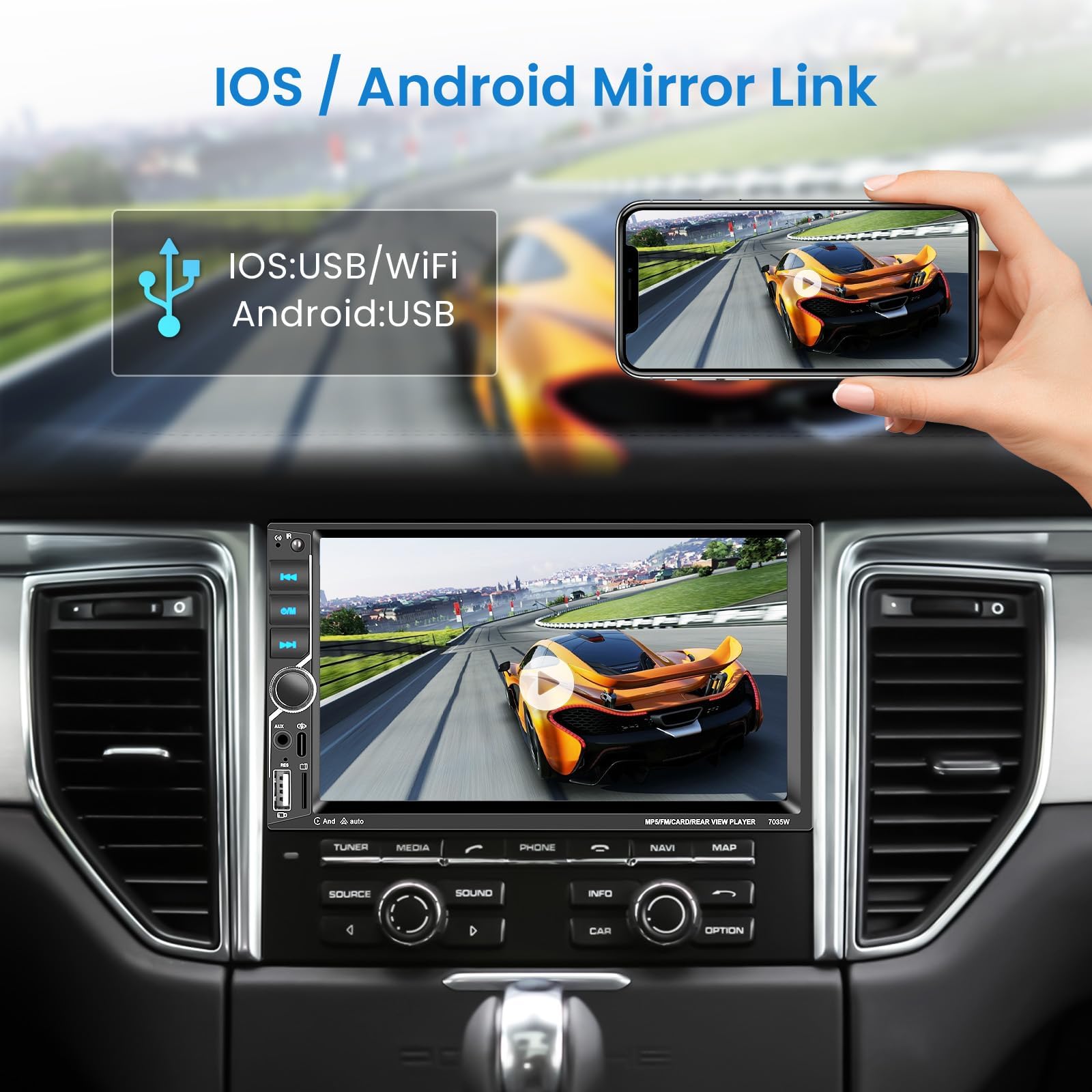 vechtel-autoradio-2-din-7-pouces-mp5-carplay-sans-fil image 3