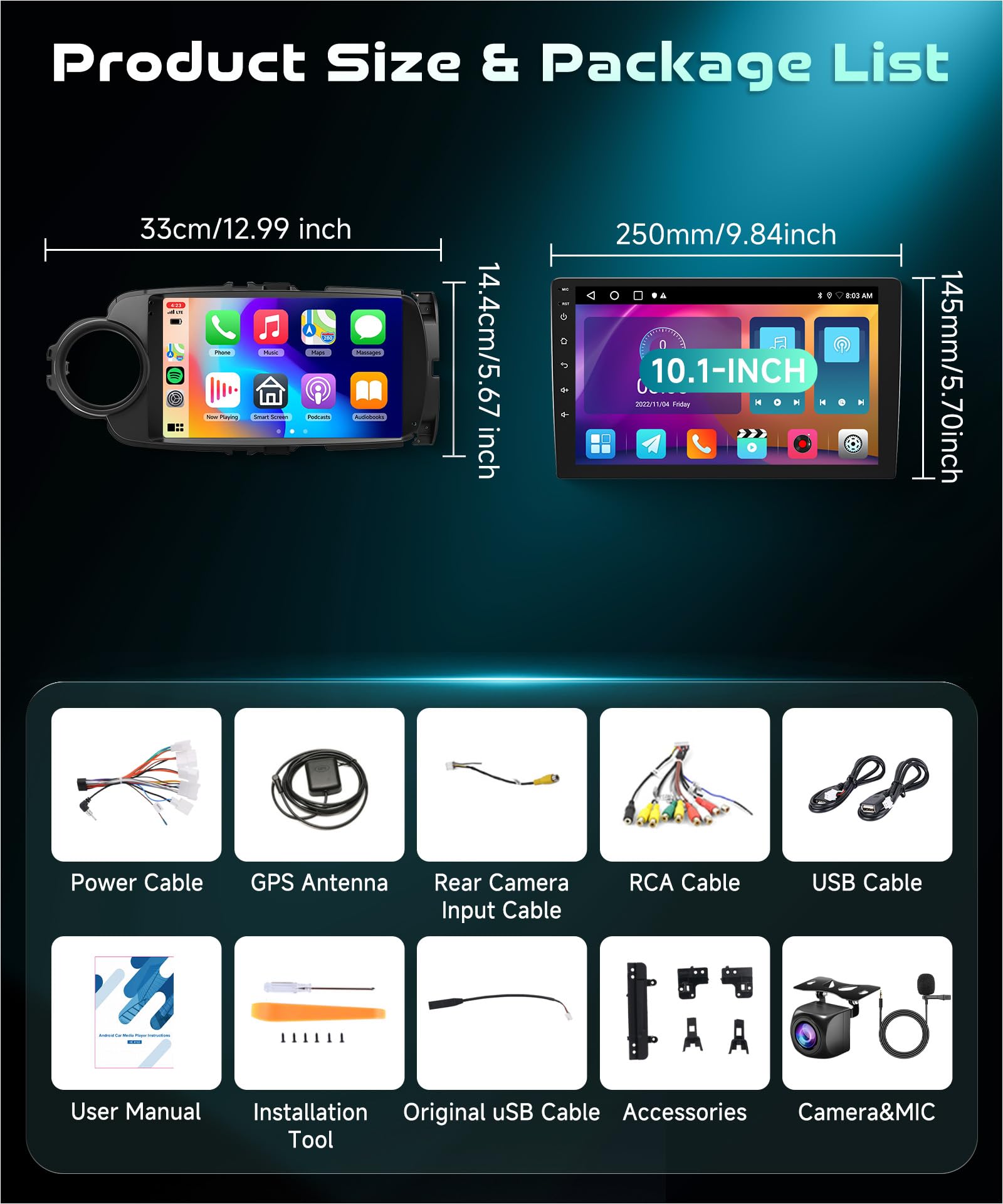vechtel-autoradio-yaris-grmn-9-pouces-android-15-carplay-2-64g image 7