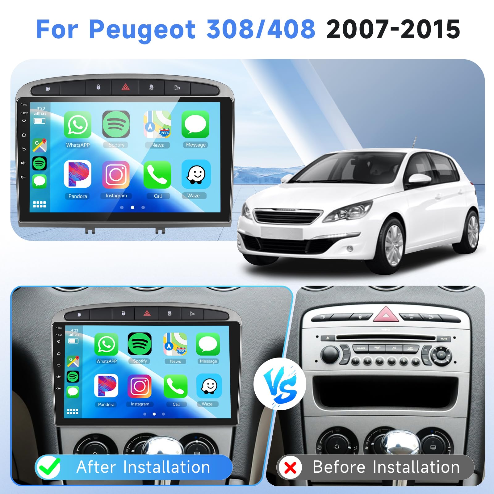 podofo-android-autoradio-peugeot-308-408-9-2-64g image 2