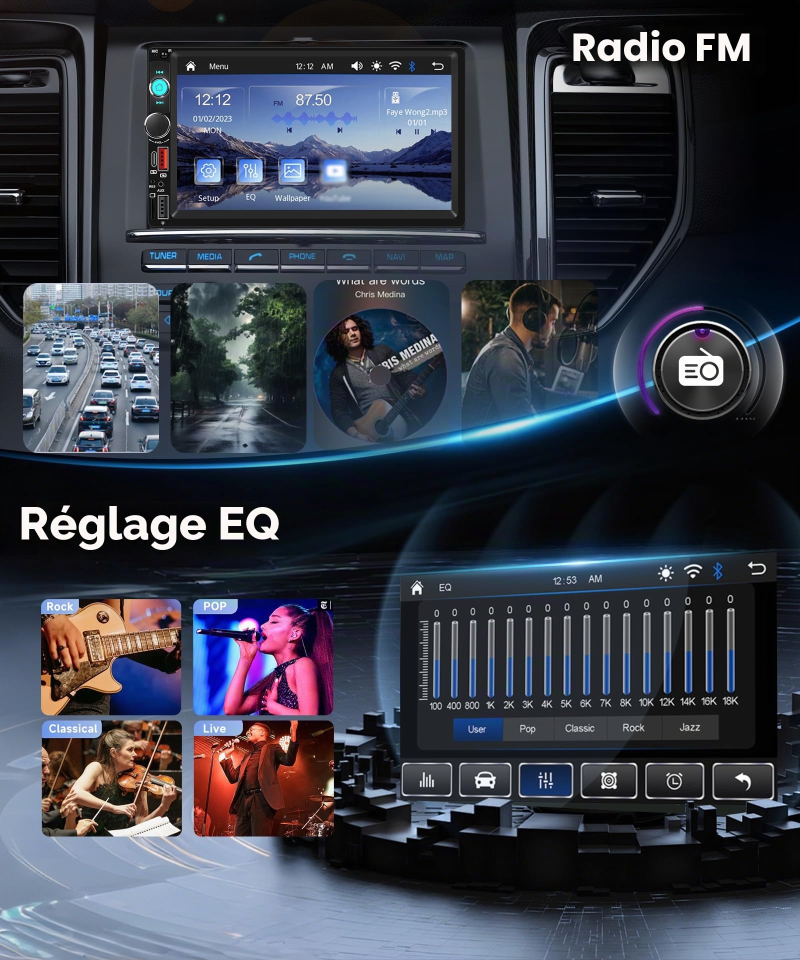 vechtel-autoradio-2-din-cran-7-pouces-carplay-cam-ra-recul image 4