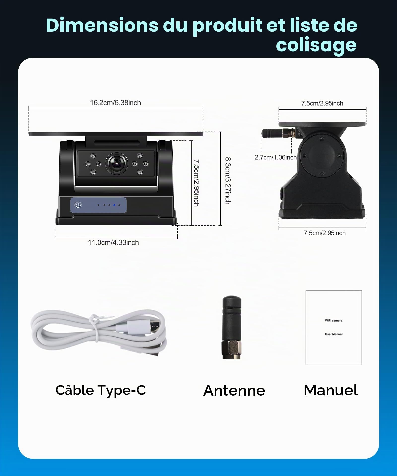 vechtel-cam-ra-recul-sans-fil-solaire-10000-mah-ip68 image 7