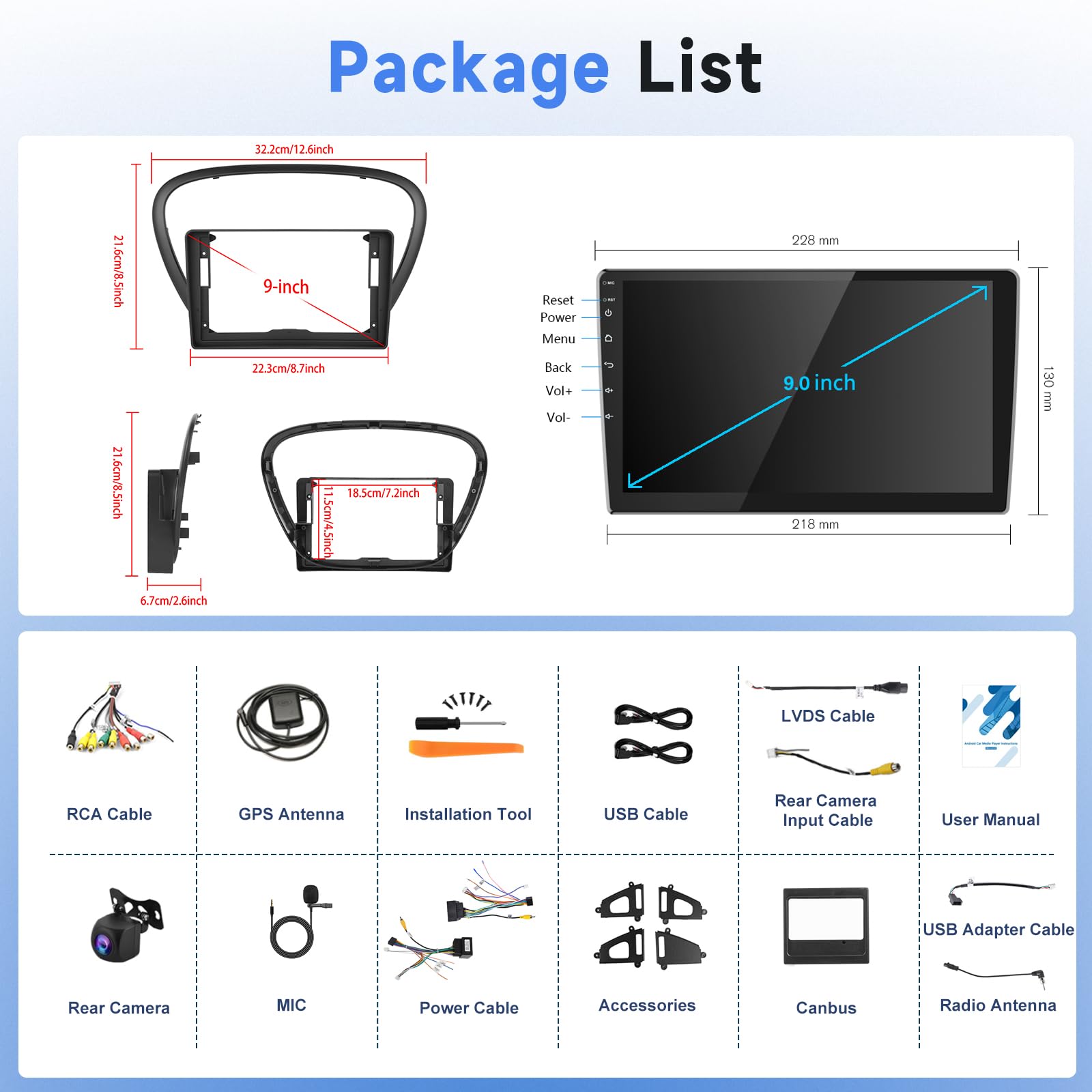 podofo-android-car-radio-607-autoradio-9-pouces-2-64g-carplay image 7